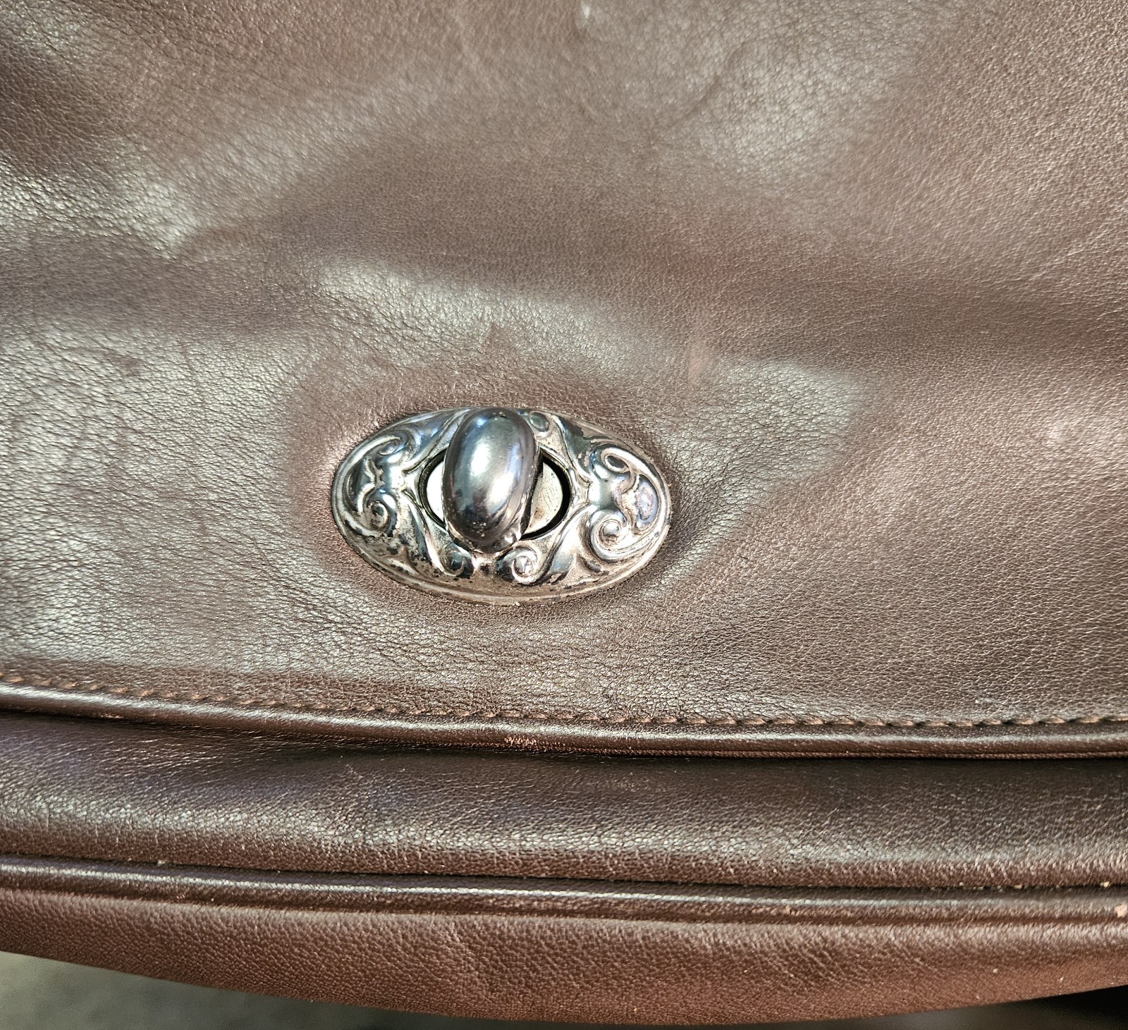 Fossil Brown Leather Adjustable Strap Purse Shoulder Crossbody