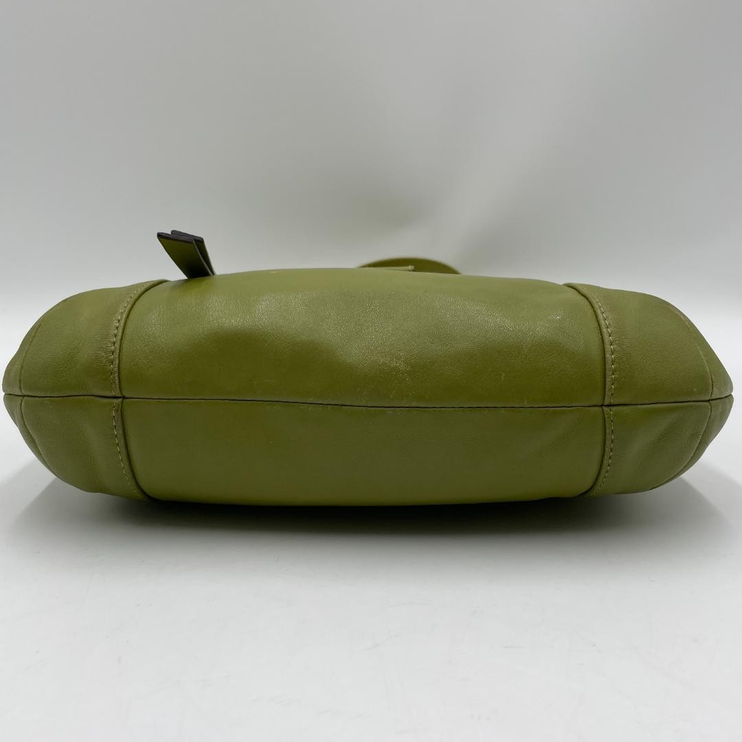 COACH Shoulder bag Leather Green 2way Authentic From Japan