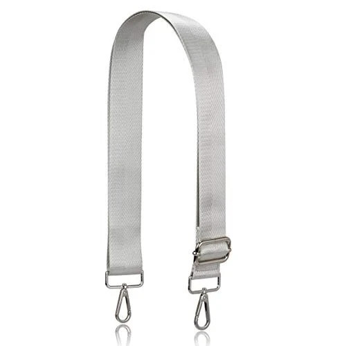 Allzedream Wide Purse Strap Replacement Crossbody Shoulder Bag Adjustable Silver