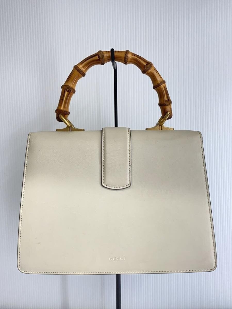 Gucci Shoulder Bag Dionysus Bamboo Color White Leather 448075 Size Width 10.4 in
