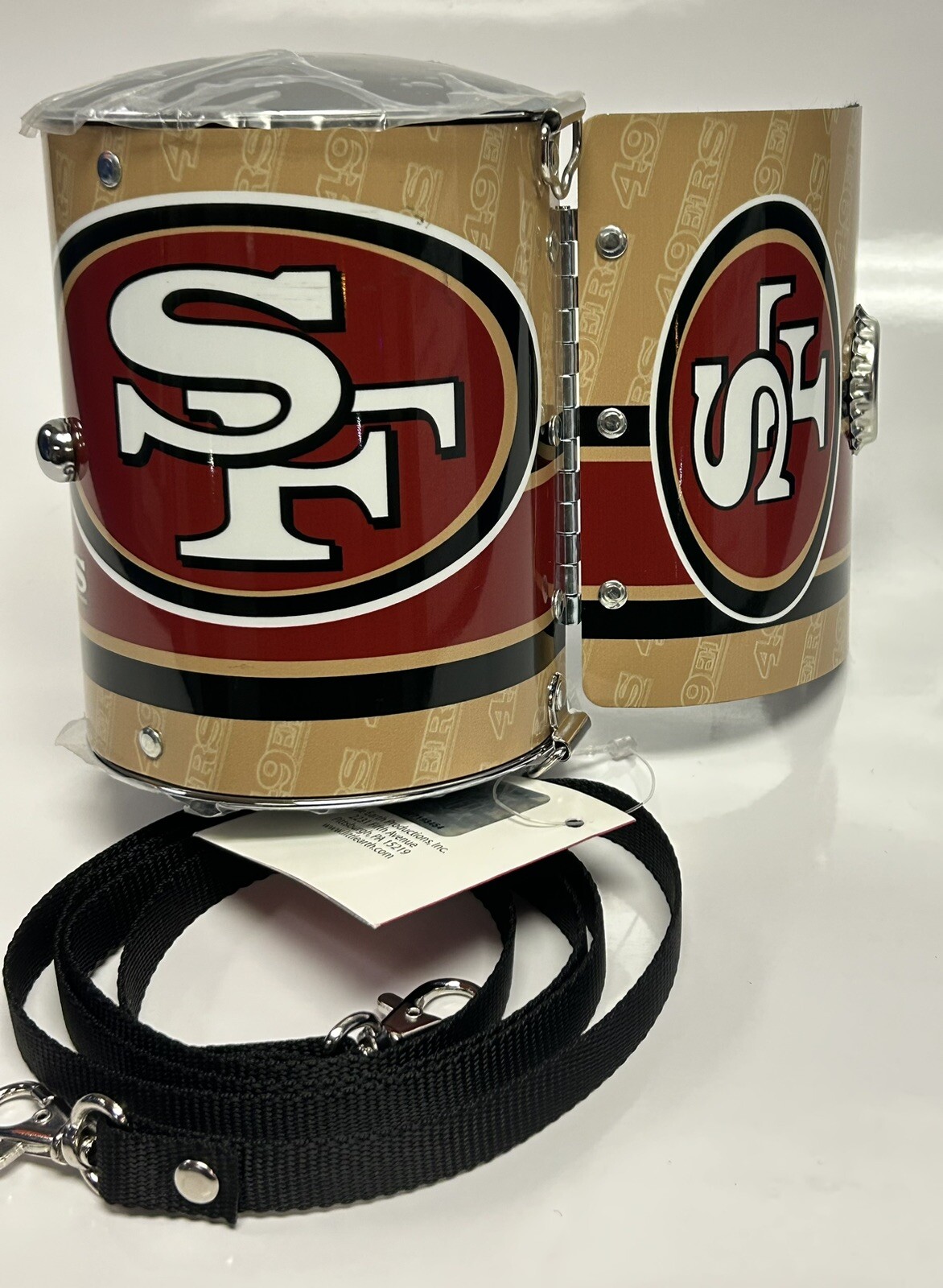 San Francisco 49ers NFL Cylinder NWT Earth Friendly Made in USA Metal Purse