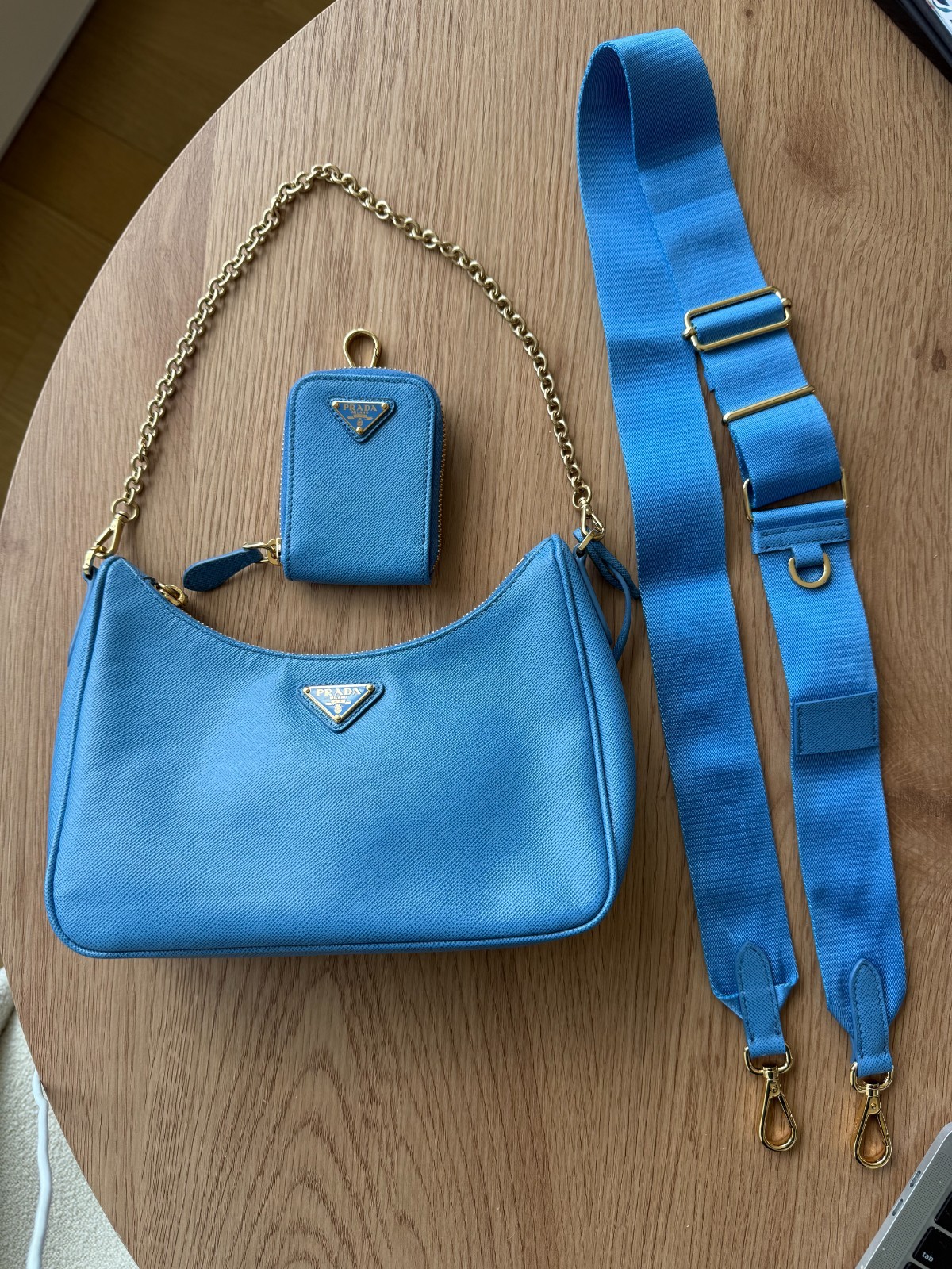 Prada Re-Edition 2005 Saffiano Leather Bag Blue