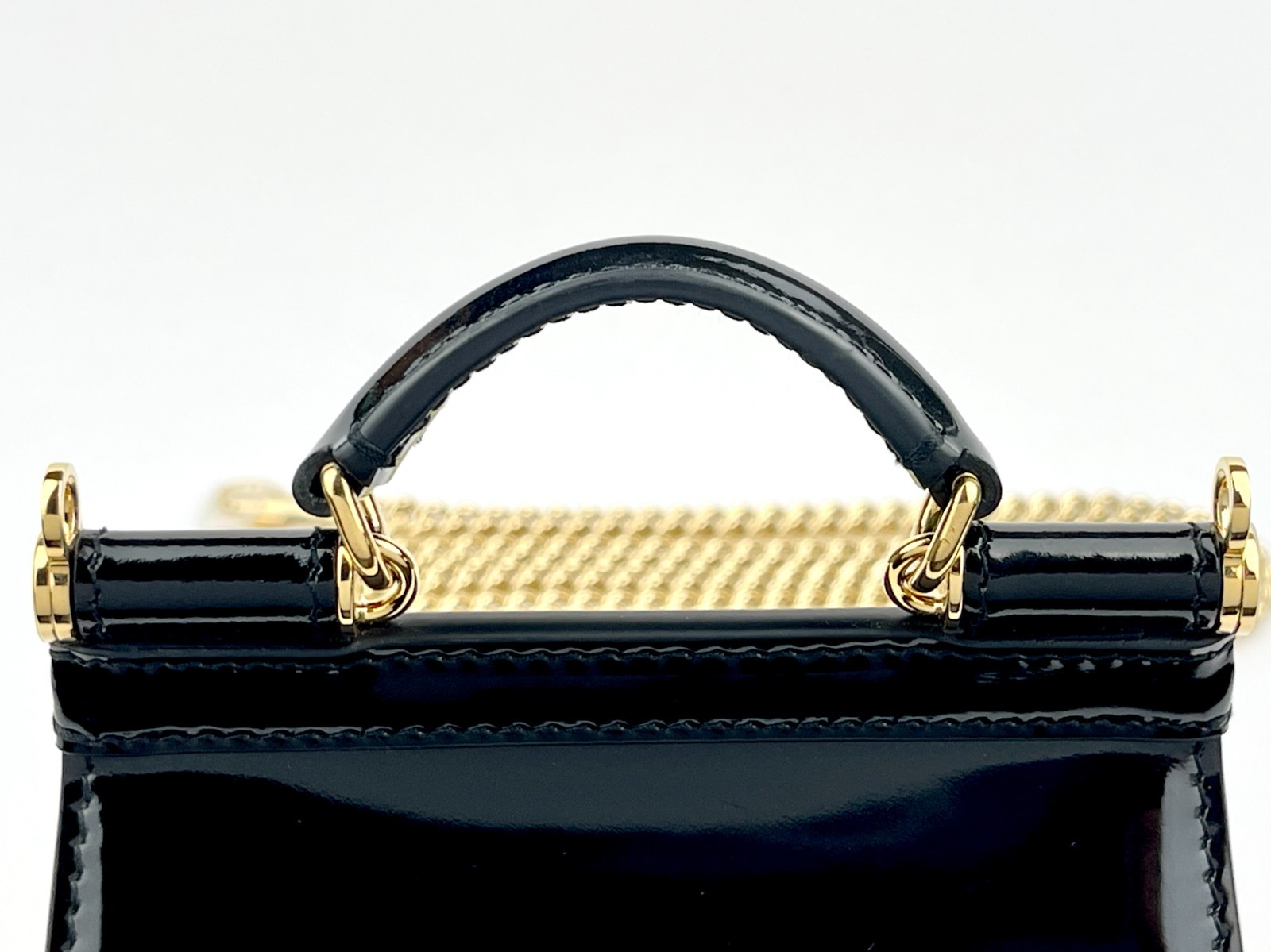 Retail $4545 Authentic New Dolce & Gabbana D&G Mini Sicily Box Handbag BlackGold