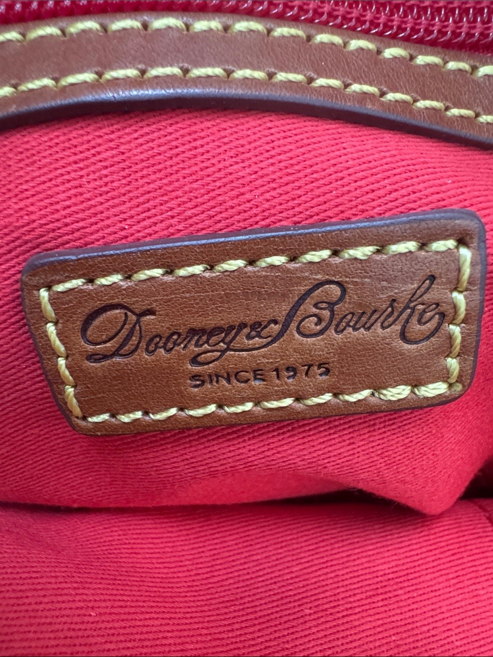 Dooney & Bourke Multicolor Plaid Satchel with Brown Trim