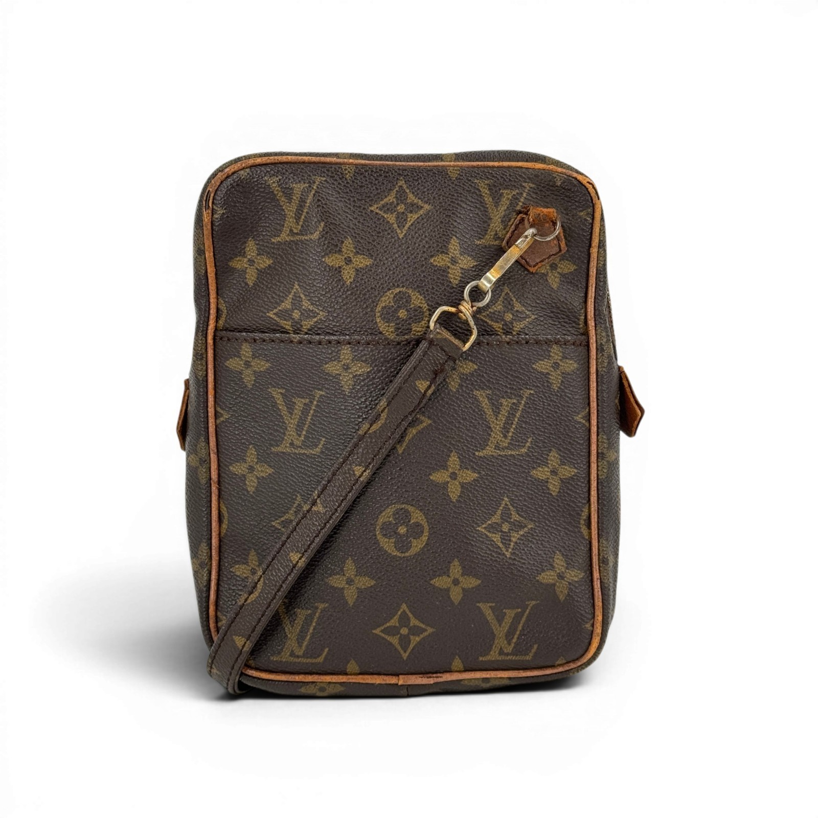 LOUIS VUITTON Old Danube Monogram Canvas Brown Shoulder Bag M3552
