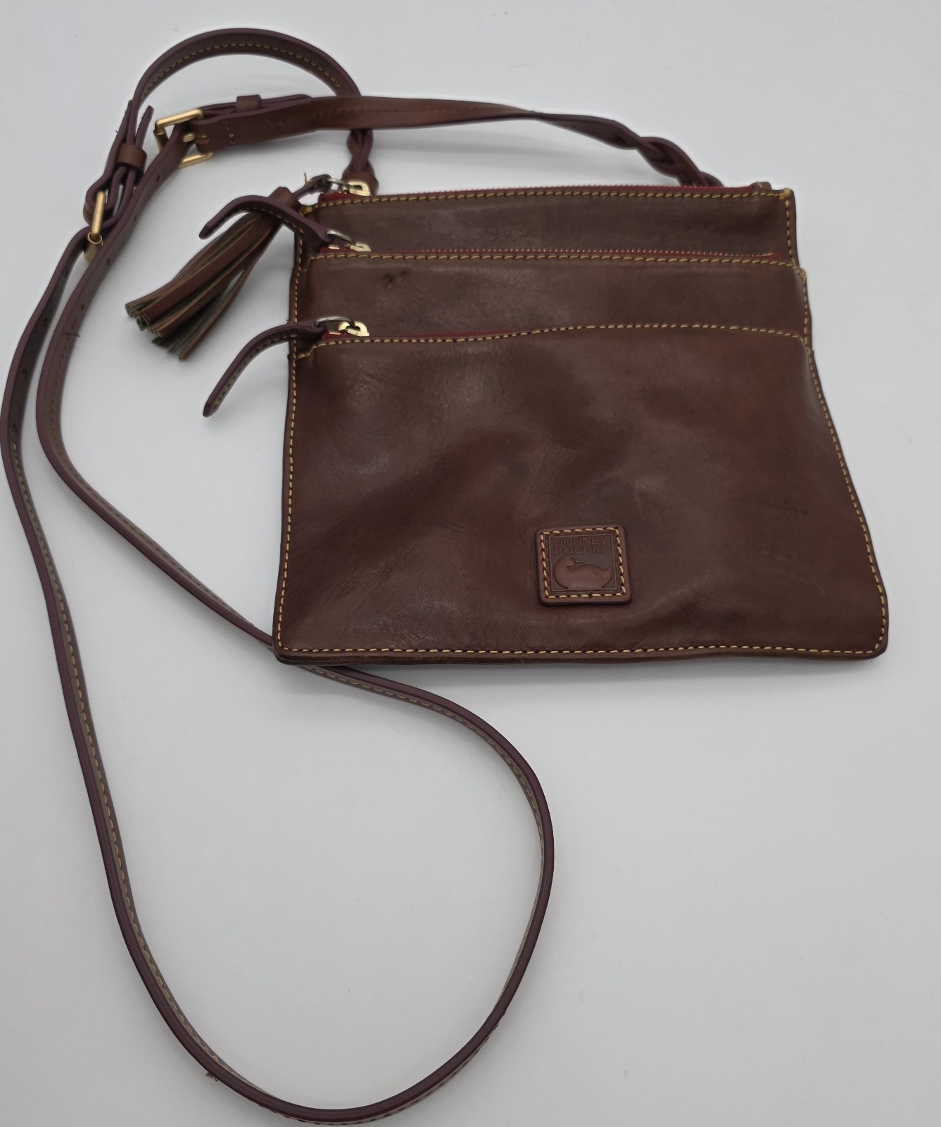 Dooney And Bourke Forentine Leather Crossbody In Chestnut Normal Darkening #0251