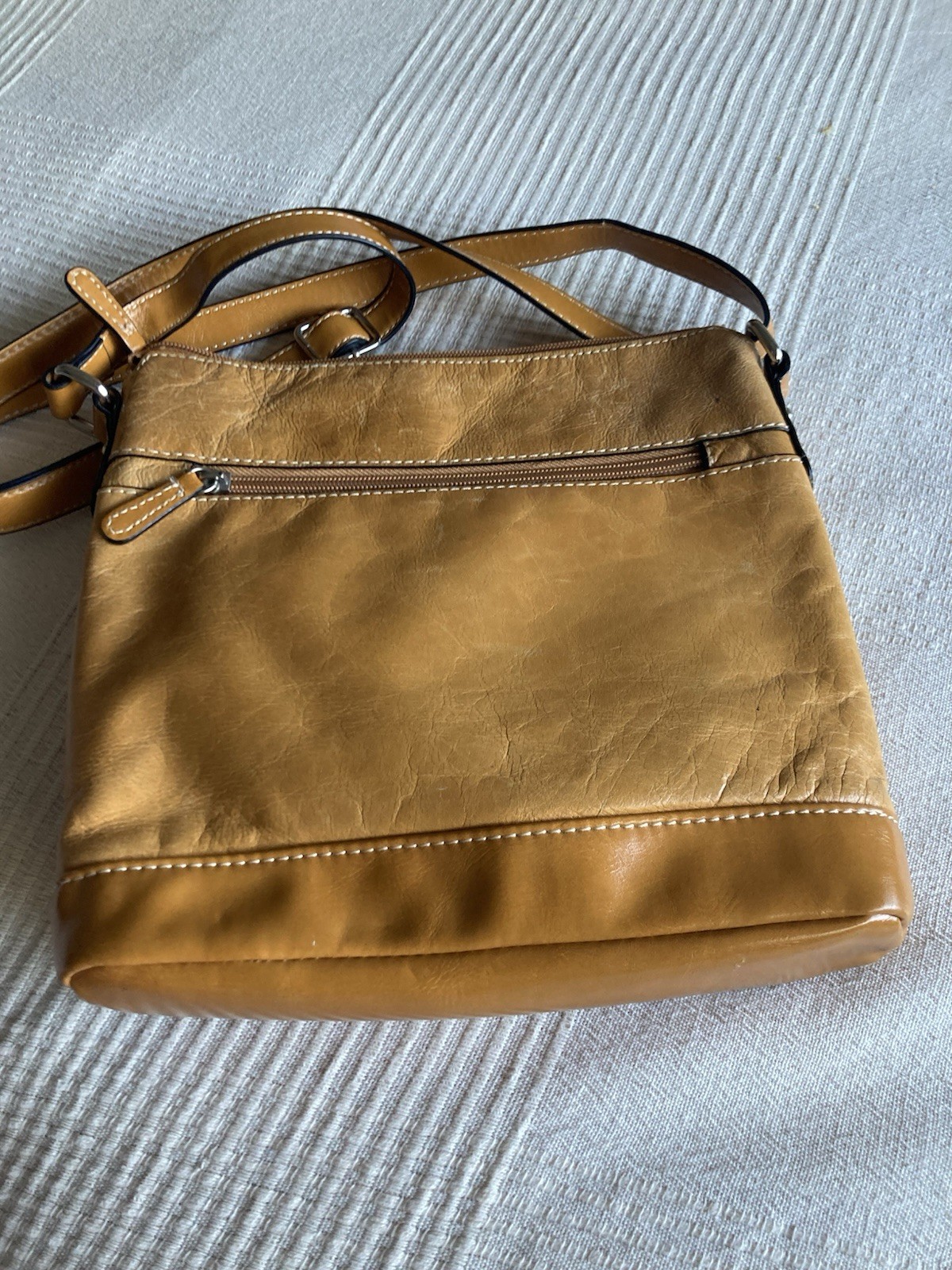 Vintage GIANI BERNINI Classic Modern LEATHER Womens Crossbody Purse 10×10” 13oz