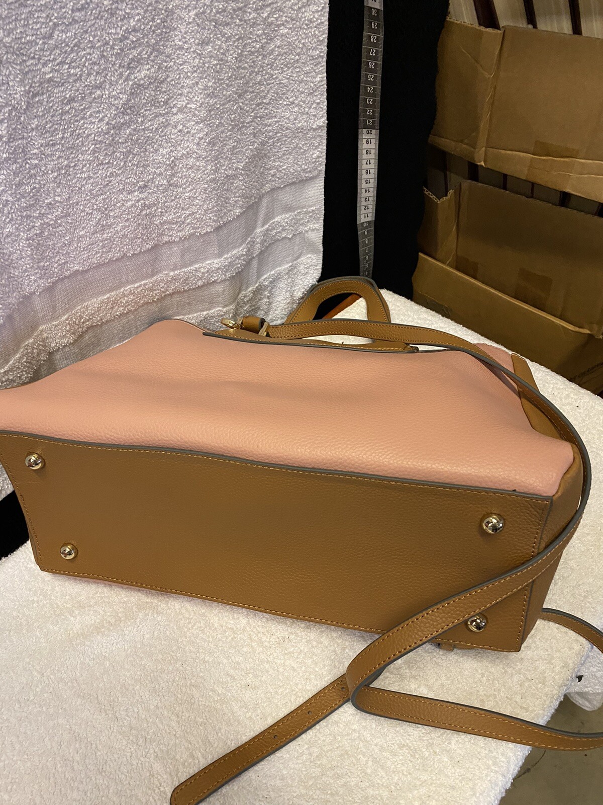 Danielle Nicole Emerson Satchel Pink & Brown bag