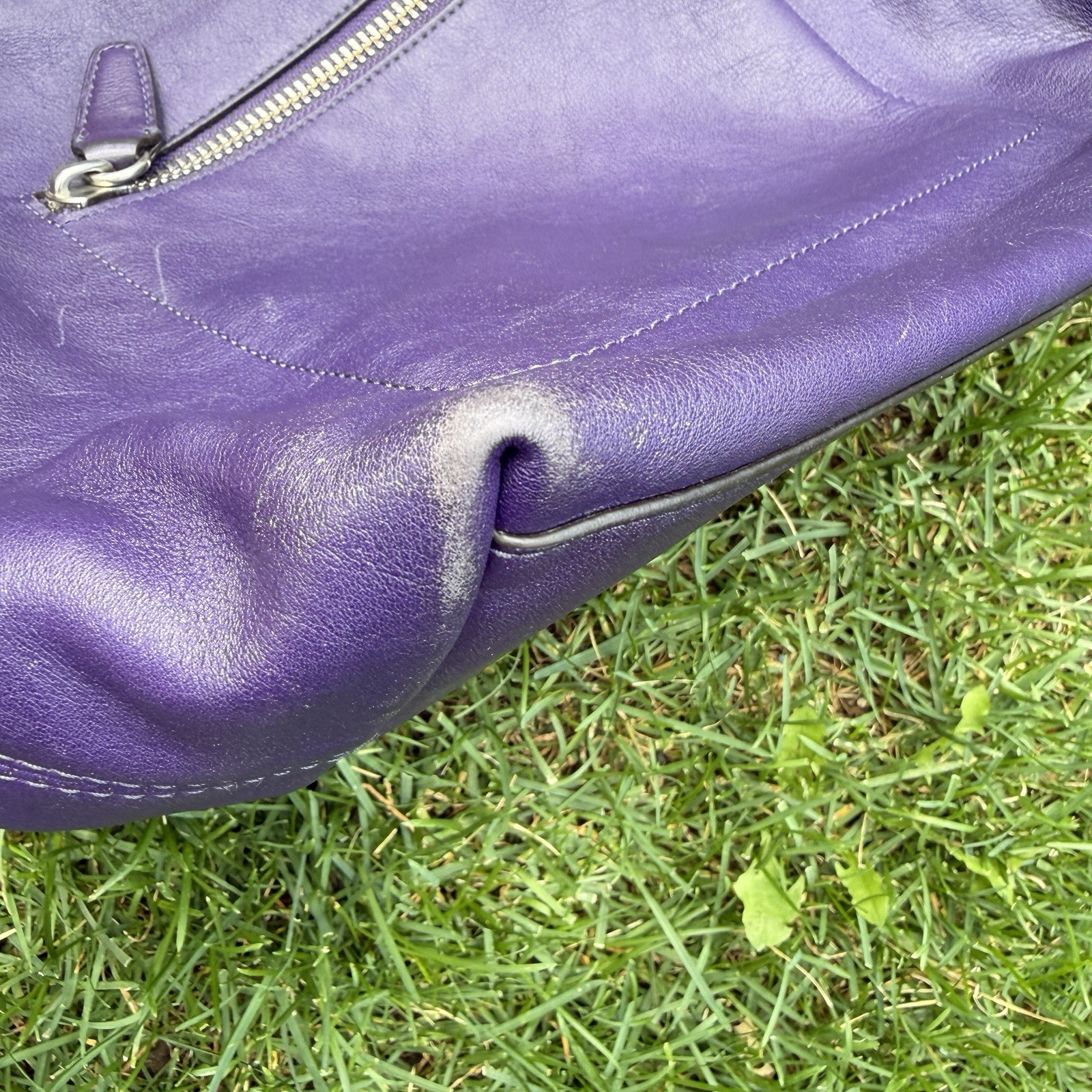 RARE Coach Legacy Marine Leather Duffle Hobo 19889 Vintage Shoulder Bag Purple