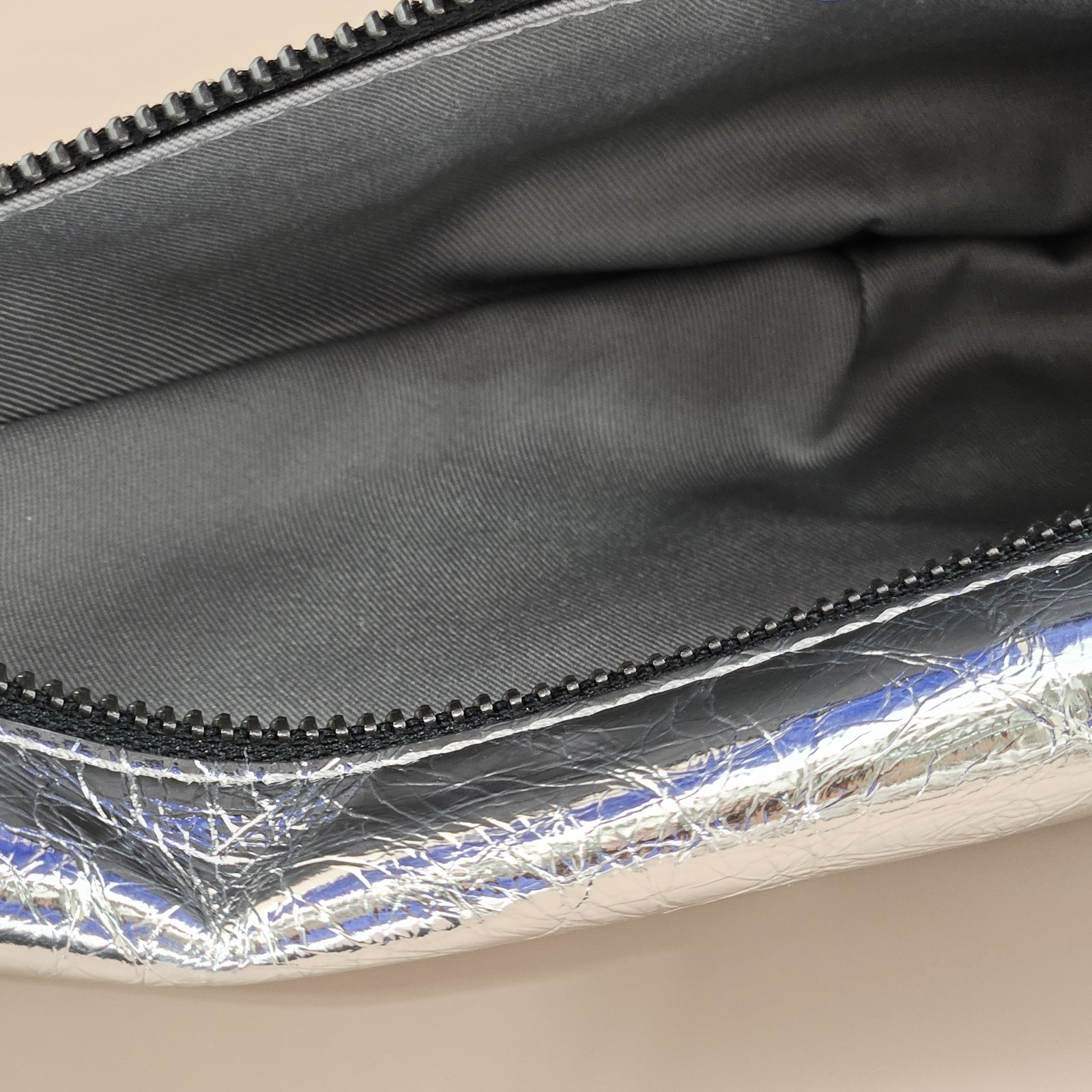 Rag & Bone Silver Mini Petra Sling Belt Bag Metallic Streetwear Modern