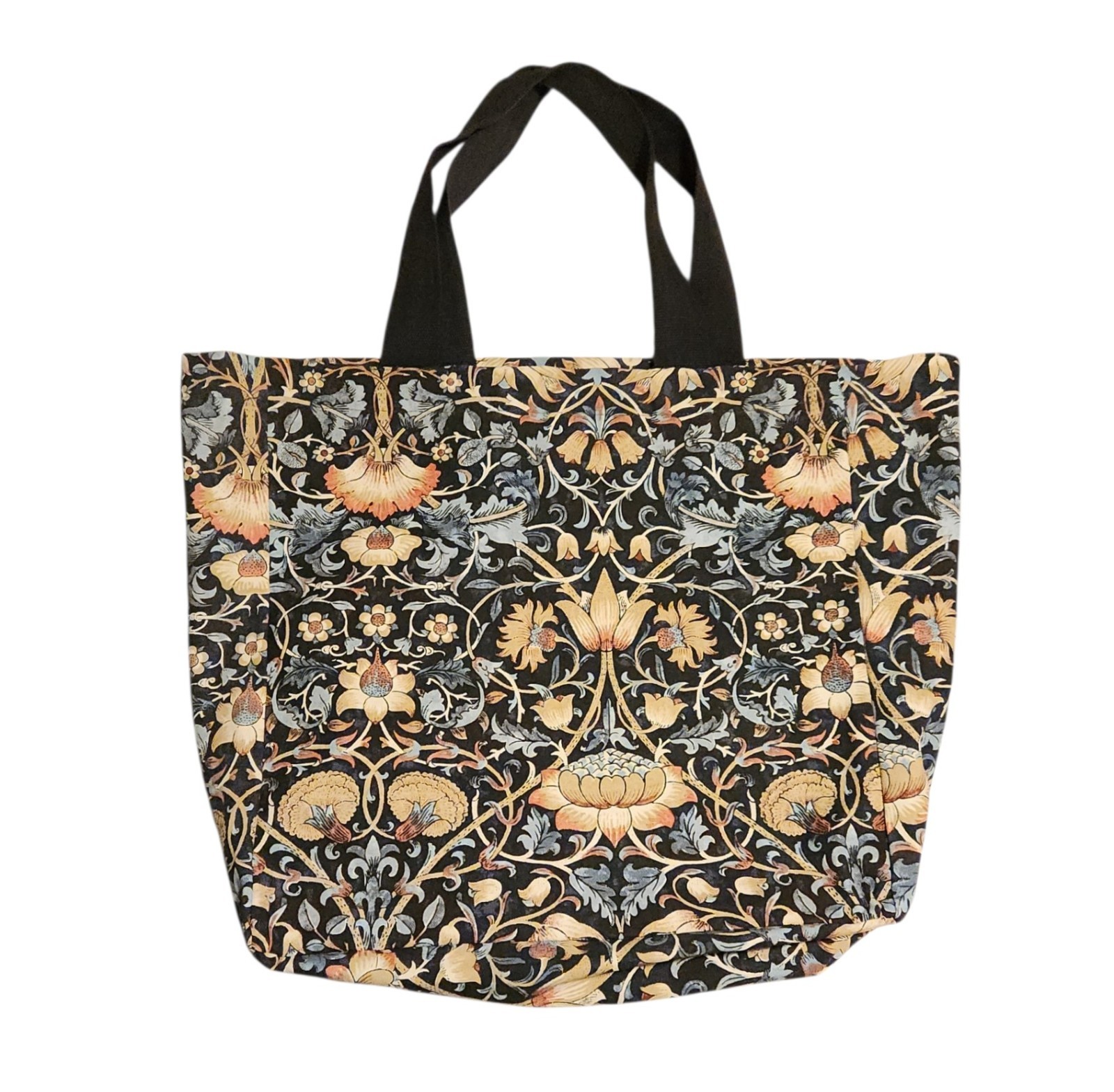 Morris & Co. Canvas Tote Bag Lodden Blue 15″Wx15″Lx5″D Arts & Crafts Style
