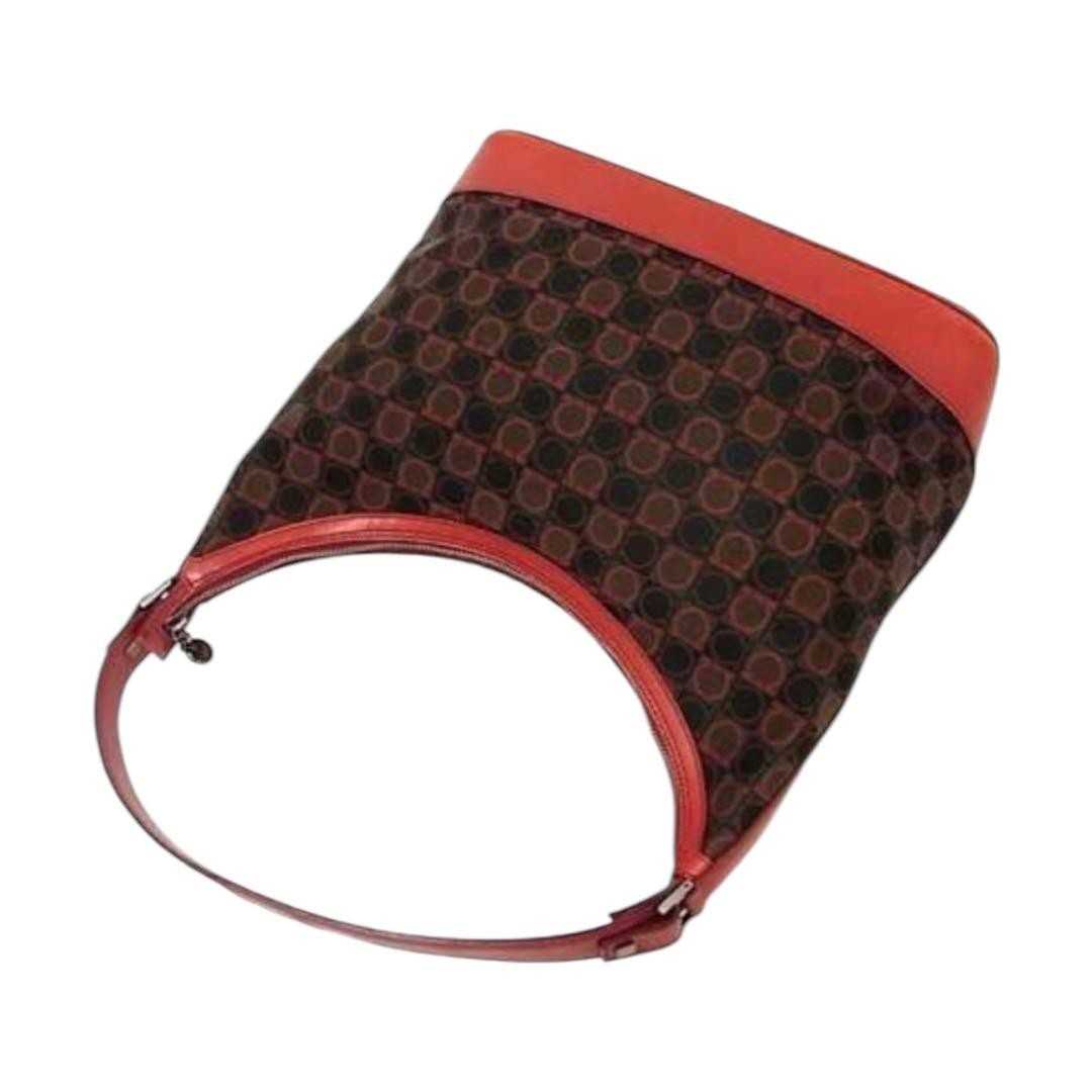 Ferragamo Gancini Pattern canvas one-Shoulder Bag