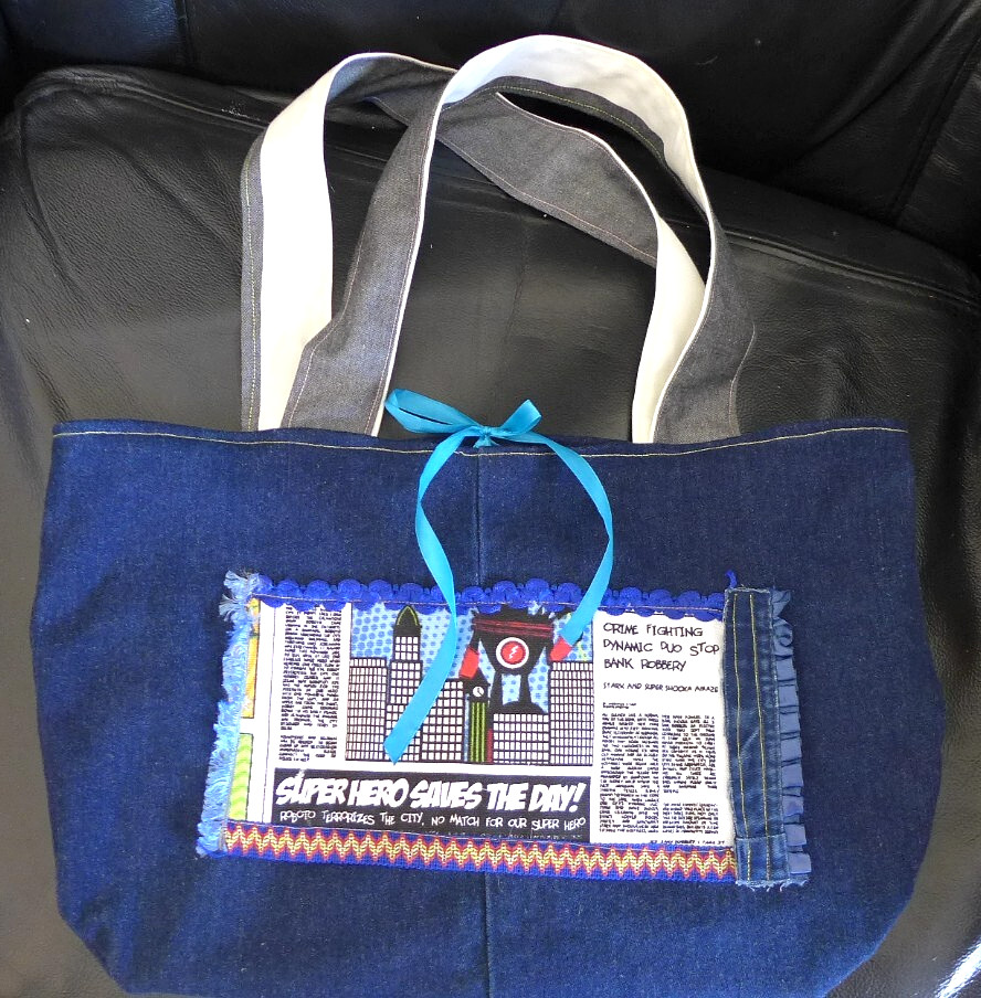 Womens Bag Cotton Handmade Quilted Purse 11 x 17 Inch Tote Multi Colors Pockets