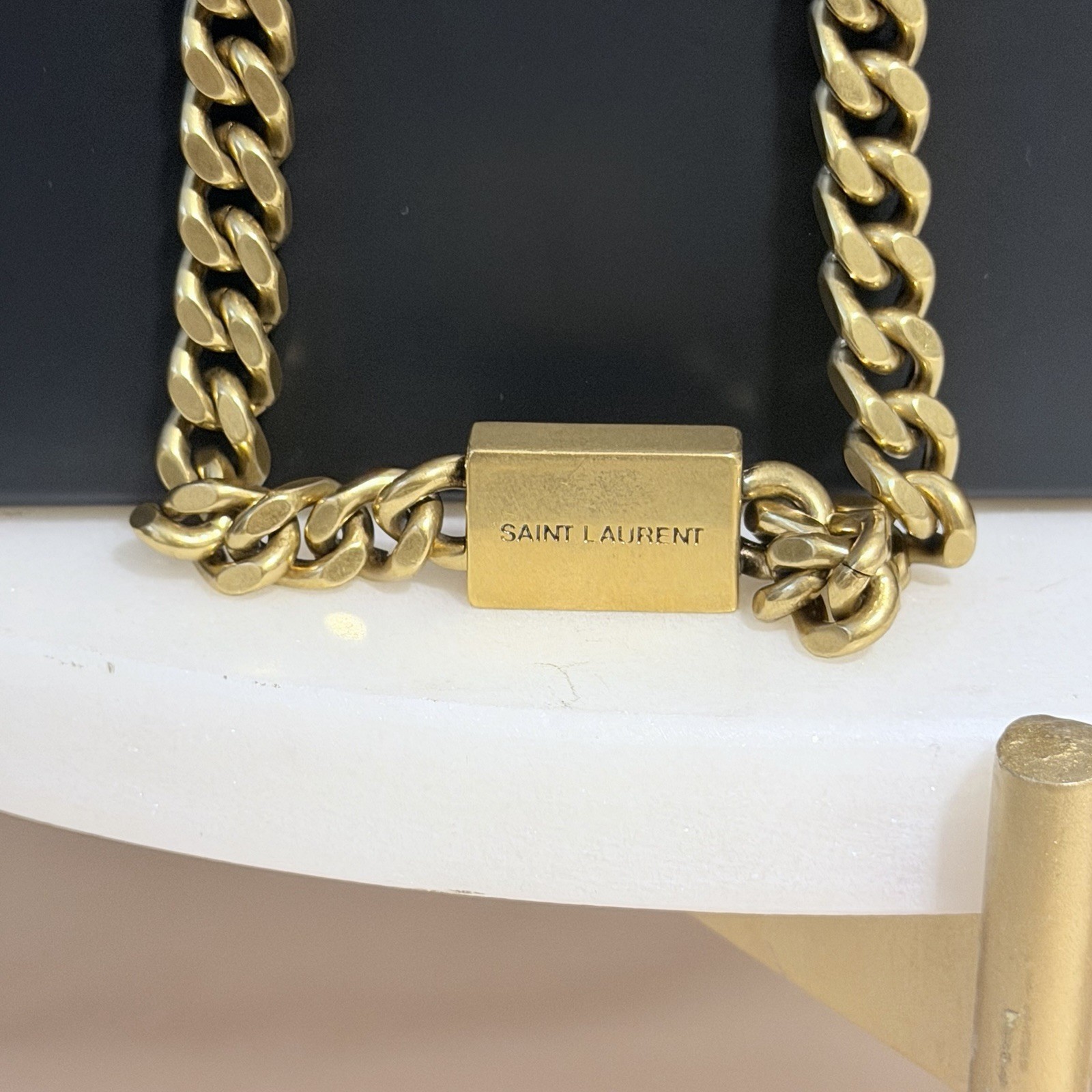 Saint Laurent YSL Kate Velvet with Gold Chain Strap Logo w/ Auth Cert