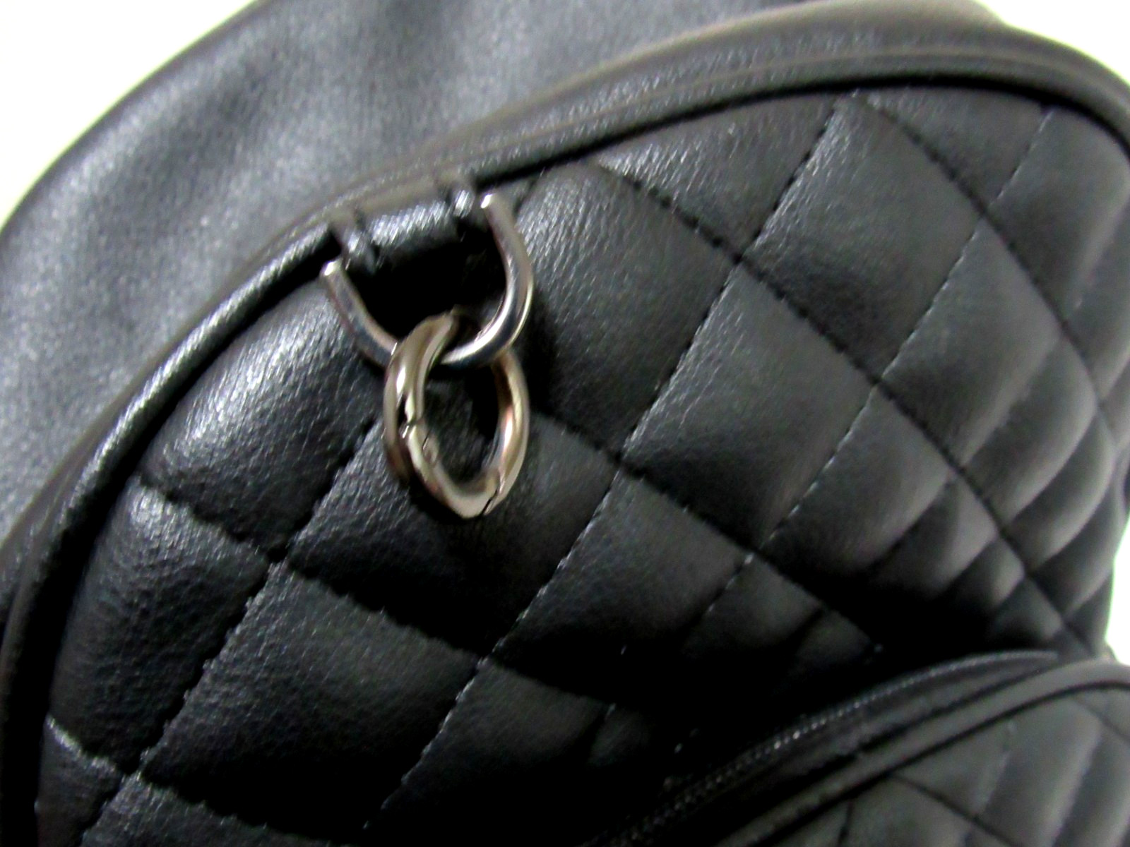 Ecosusi Mini Backpack Black Quilted Vegan Leather Heart Zip Travel Bag Preppy