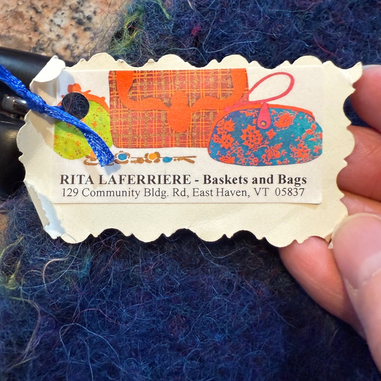 VTG NWT Felted Wool Handbag – Artisan Made in Vermont beauty Blue Multicolor Bag