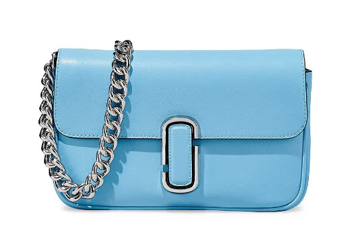 Marc Jacobs The J Air Blue Smooth Leather Shoulder Crossbody Handbag Purse