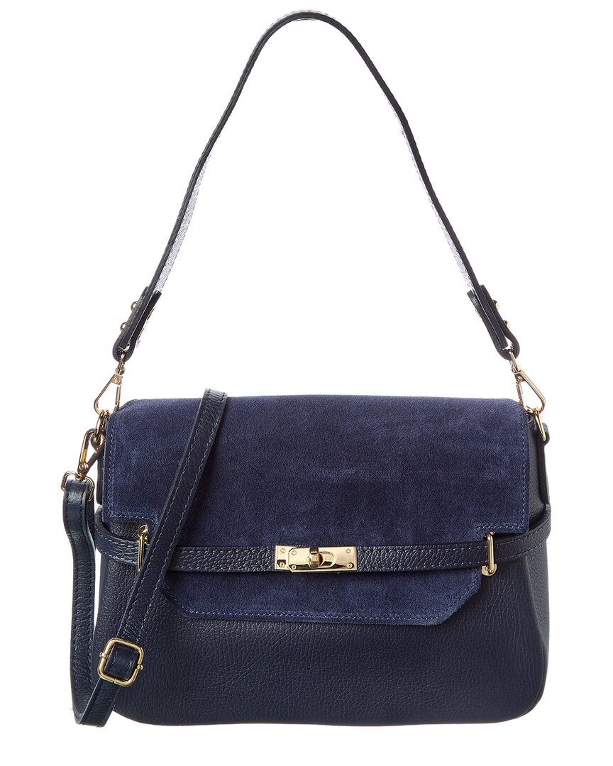 Isabella Rossetti Greta Suede & Leather Handbag Women’s Blue