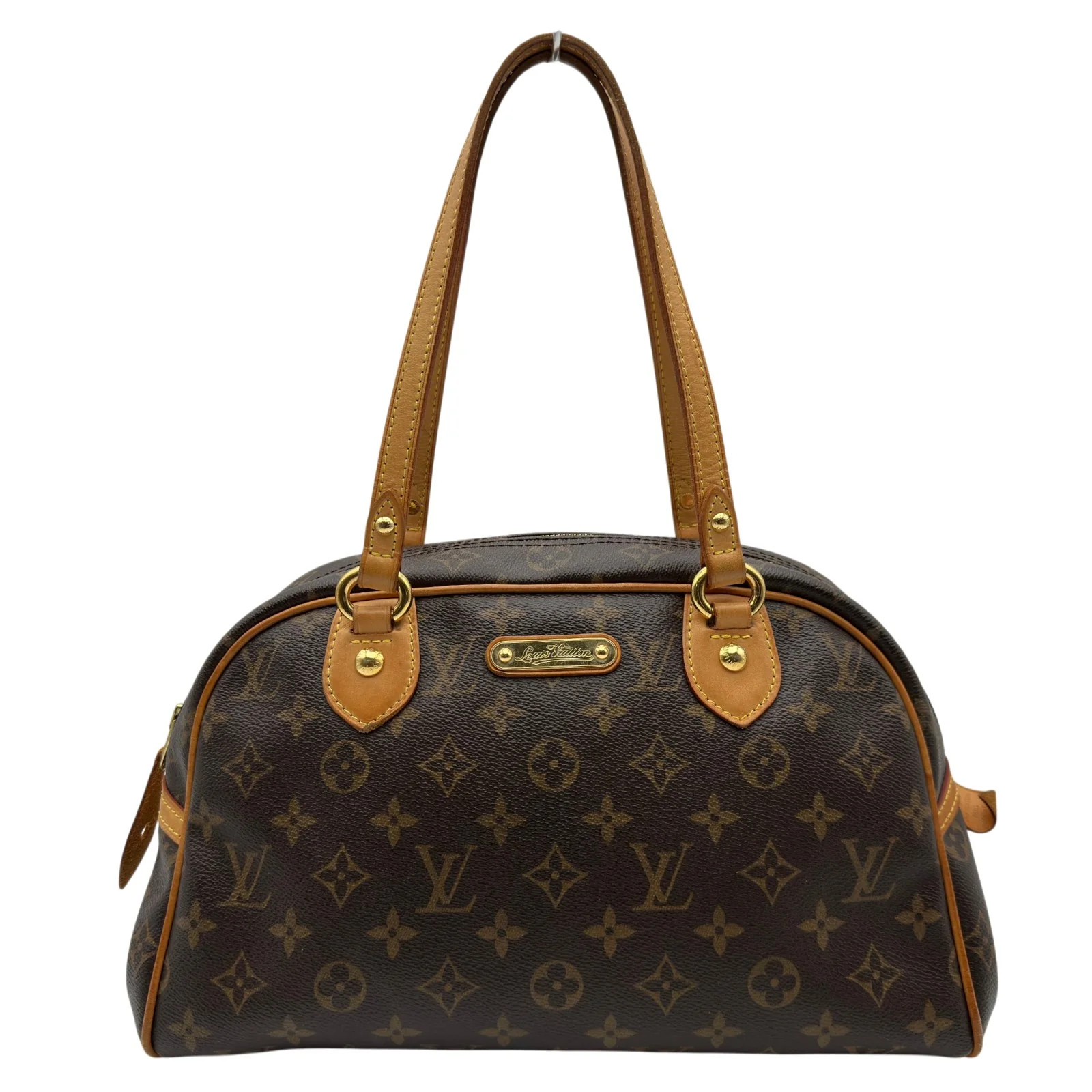 LOUIS VUITTON Montorgueil PM M95565 Brown Monogram/Leather Handbag #2324