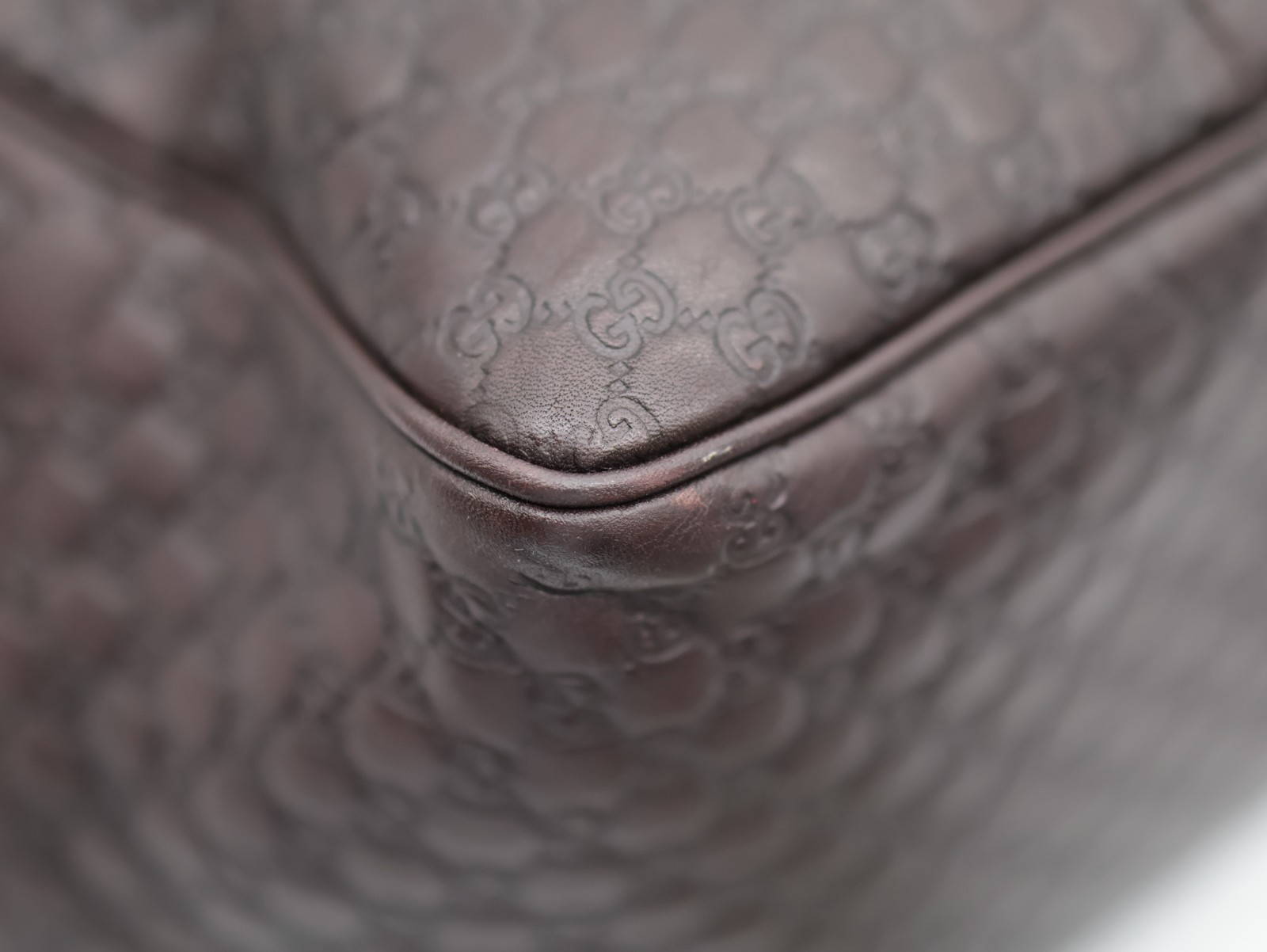 GUCCI Tote Bag Guccissima Leather Authentic