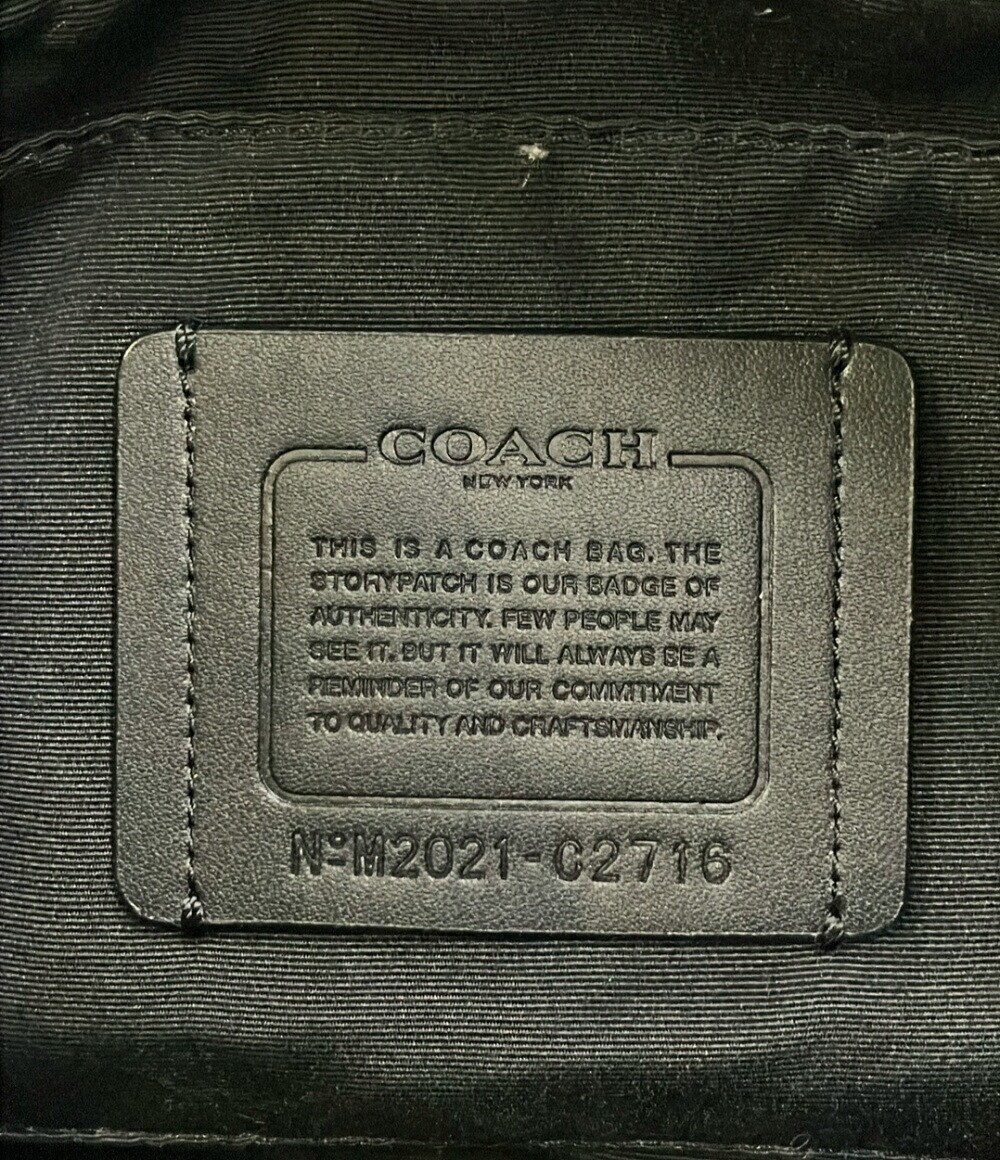 COACH C2716 Men’s Black Waist Bag Body Bag Zip Casual 15.7in 17cm 7cm