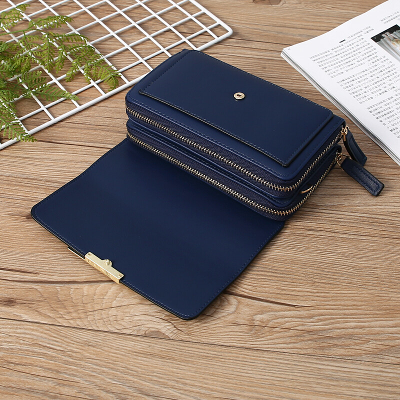 Leather Large Capacity Multifunctional Shoulder Clutch Crossbody Bag Phone Purse