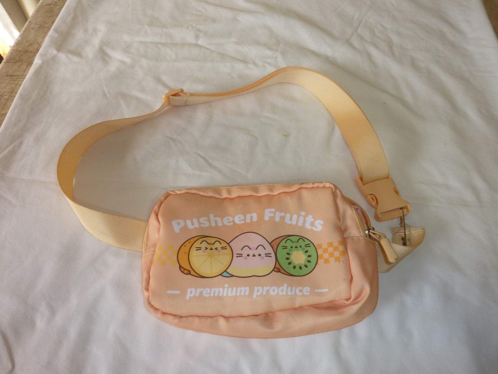 Pusheen Fruits Fanny Pack Zipper Standalone Orange Pouch Bag Summer