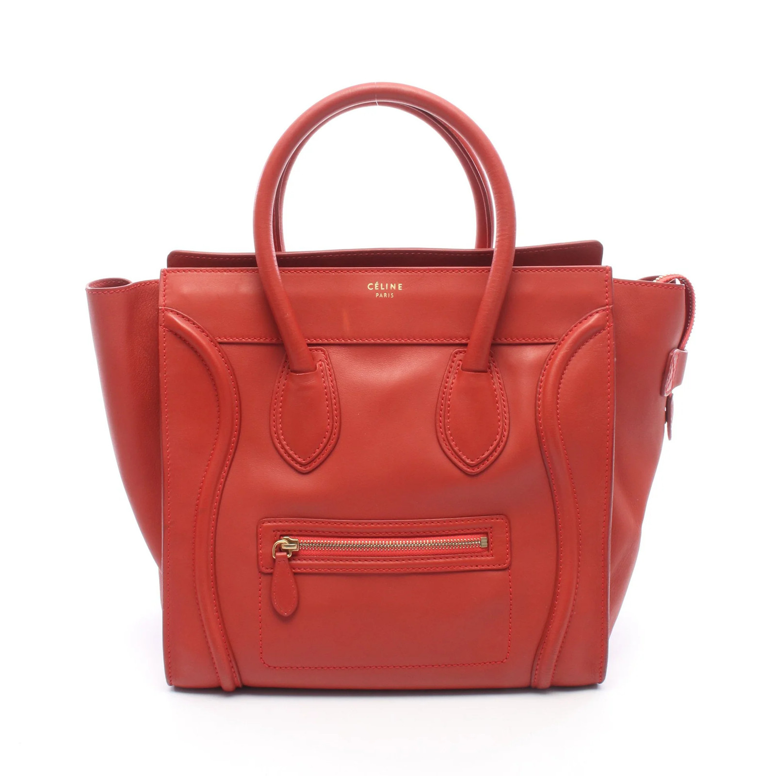 Celine Handbag Red Leather #RCB12490