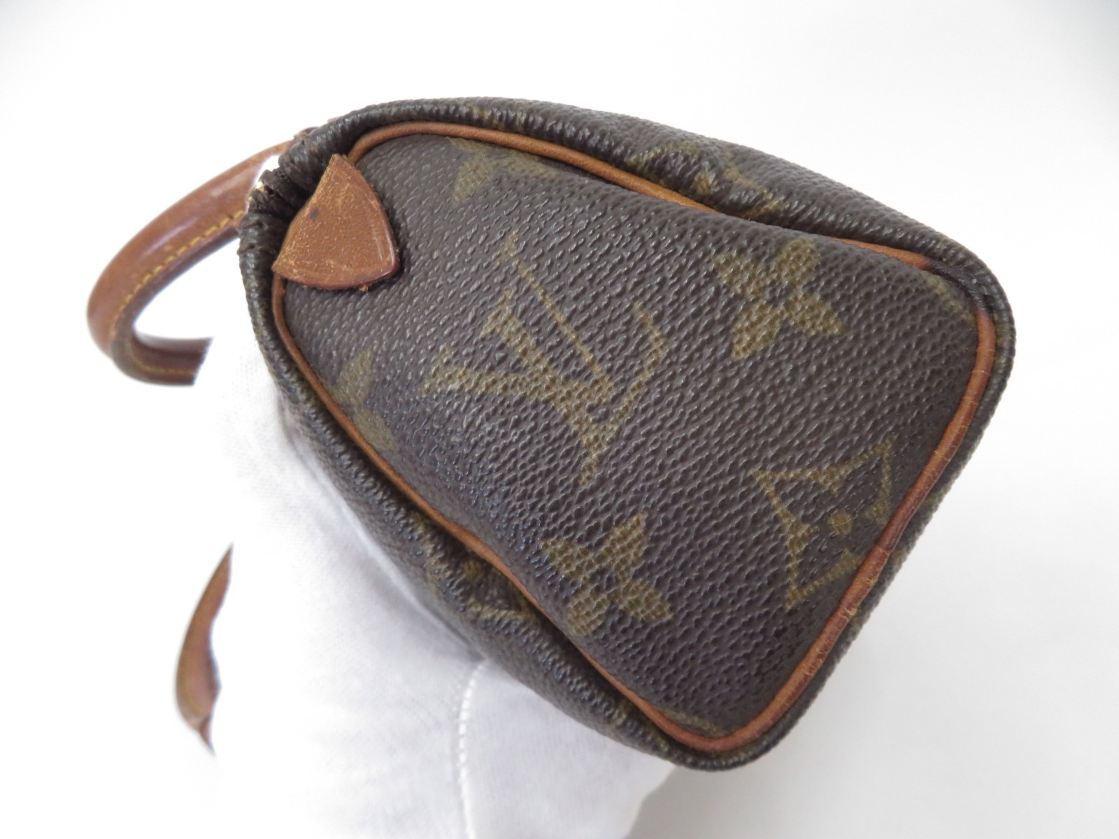 Authentic Louis Vuitton Monogram Mini Speedy Hand Bag F#53916