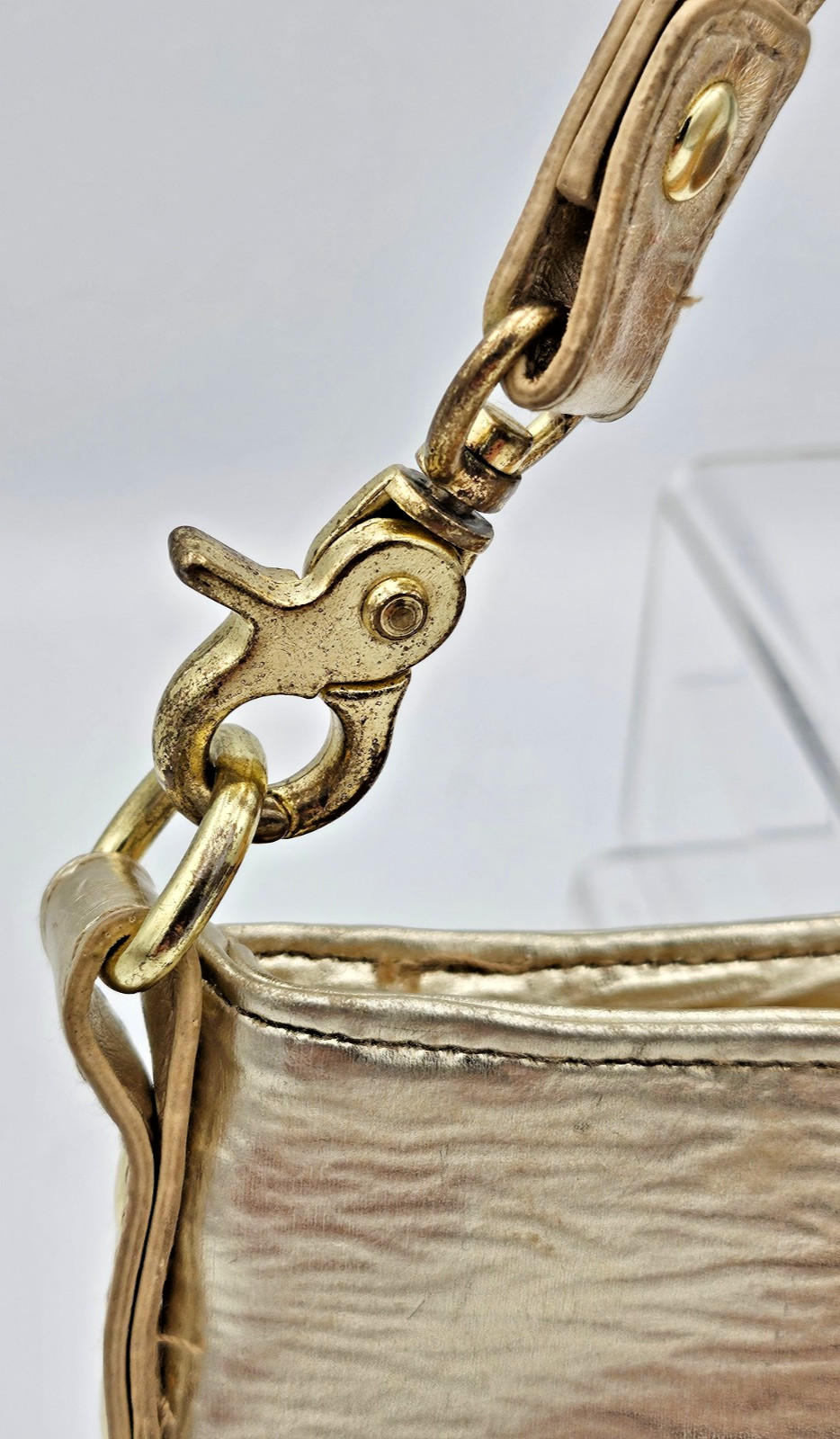 Victoria’s Secret Gold Metallic Shoulder Bag Dream Angels Heavenly Purse