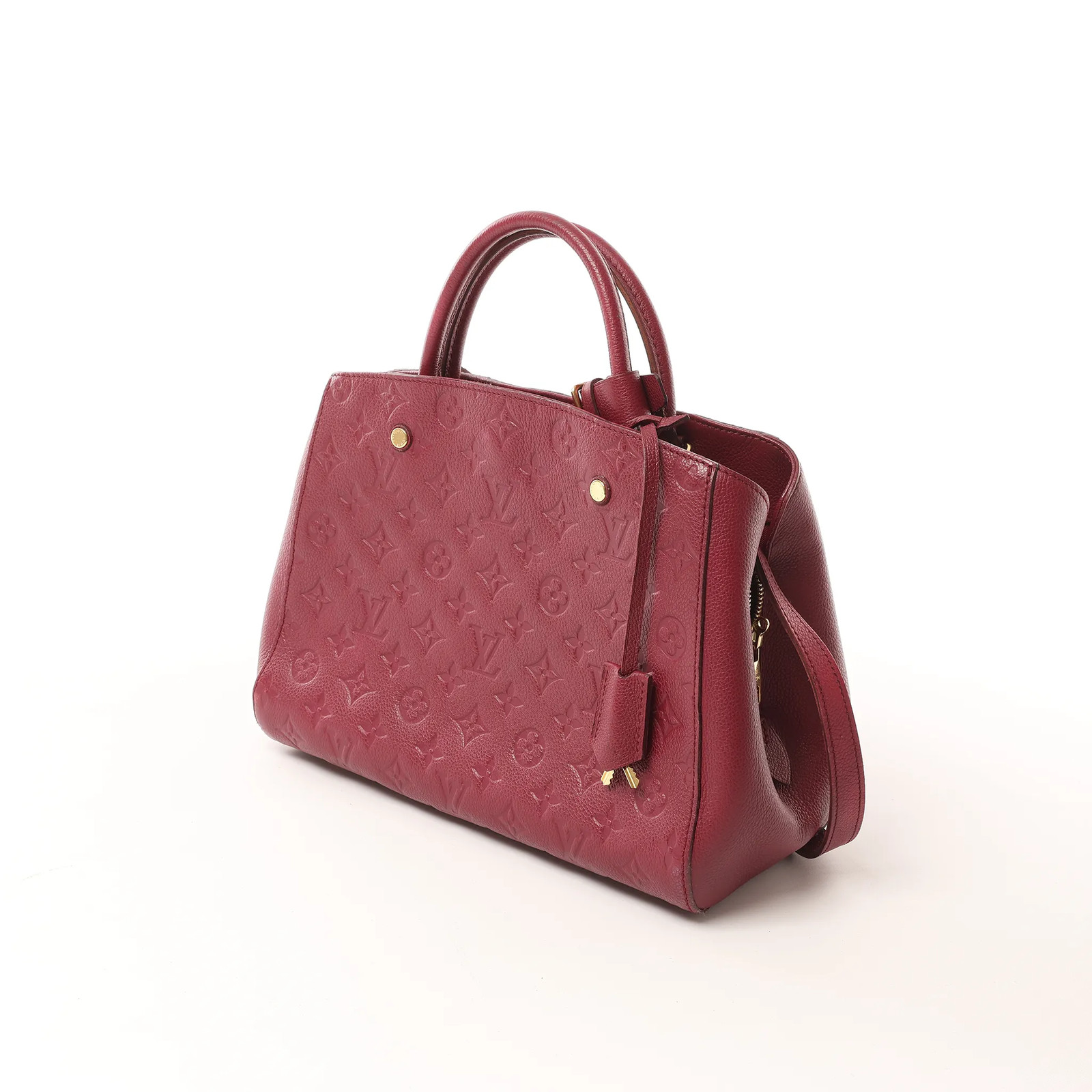 Louis Vuitton Montaigne MM Monogram Empreinte 2Way Handbag in Burgundy M43258