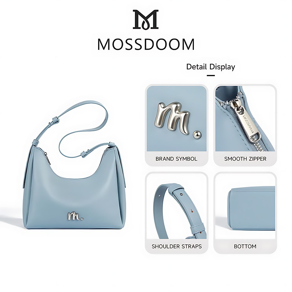 MOSSDOOM Deanna Bag – Large capacity – Contoured Shoulder Bag for Travel.