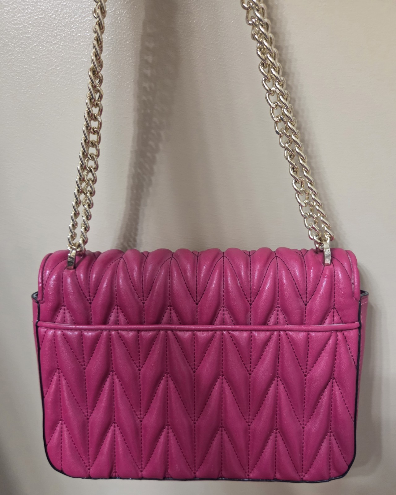 Victoria’s Secret Love Victoria Pink Quilted Logo Chain Strap Shoulder Bag
