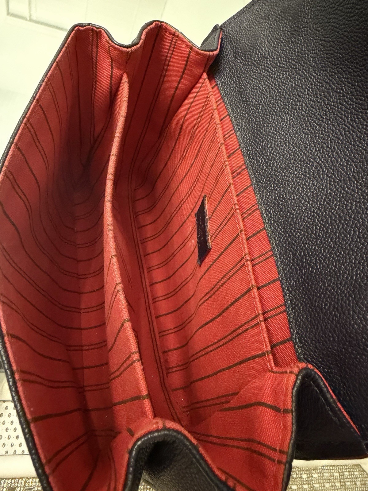 LOUIS VUITTON Empreinte Pouchette Metis Marine Rouge AUTHENTIC