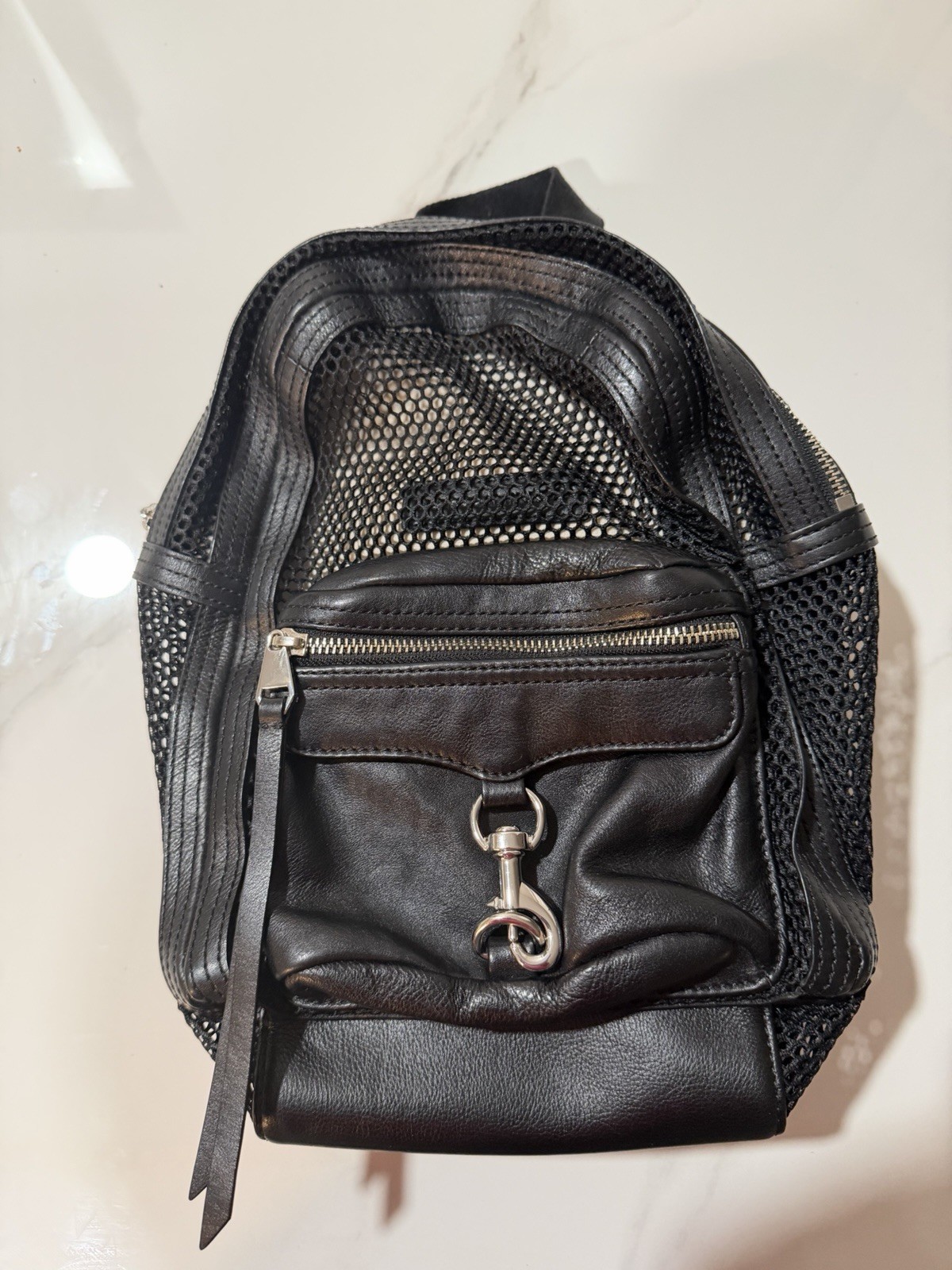 Rebecca Minkoff Leather Mesh Witch Punk Whimsy Goth Grunge Academia Mini Bag