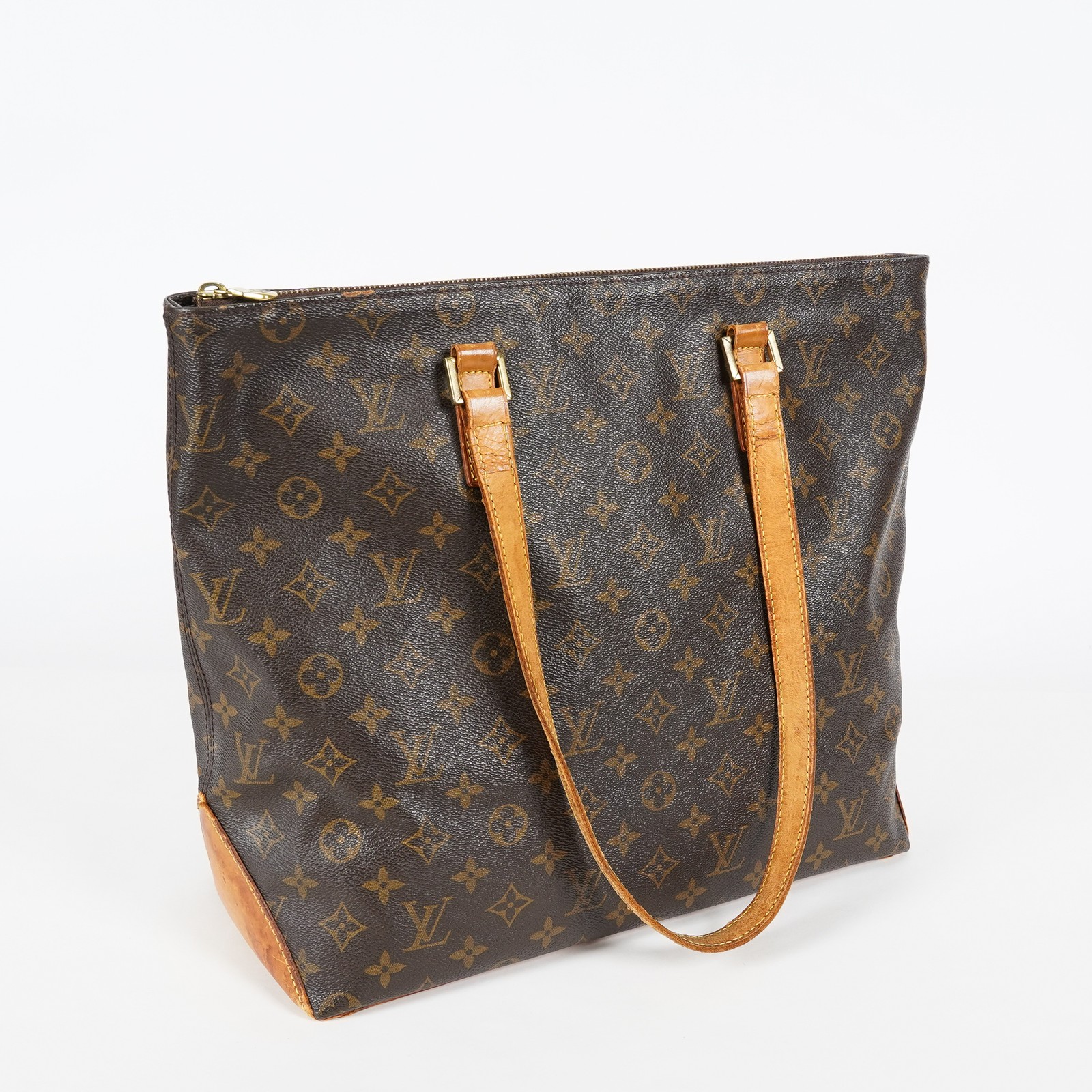 Louis Vuitton Cabas Mezzo Tote M51151 Monogram Canvas Brown Vintage 07A032860008