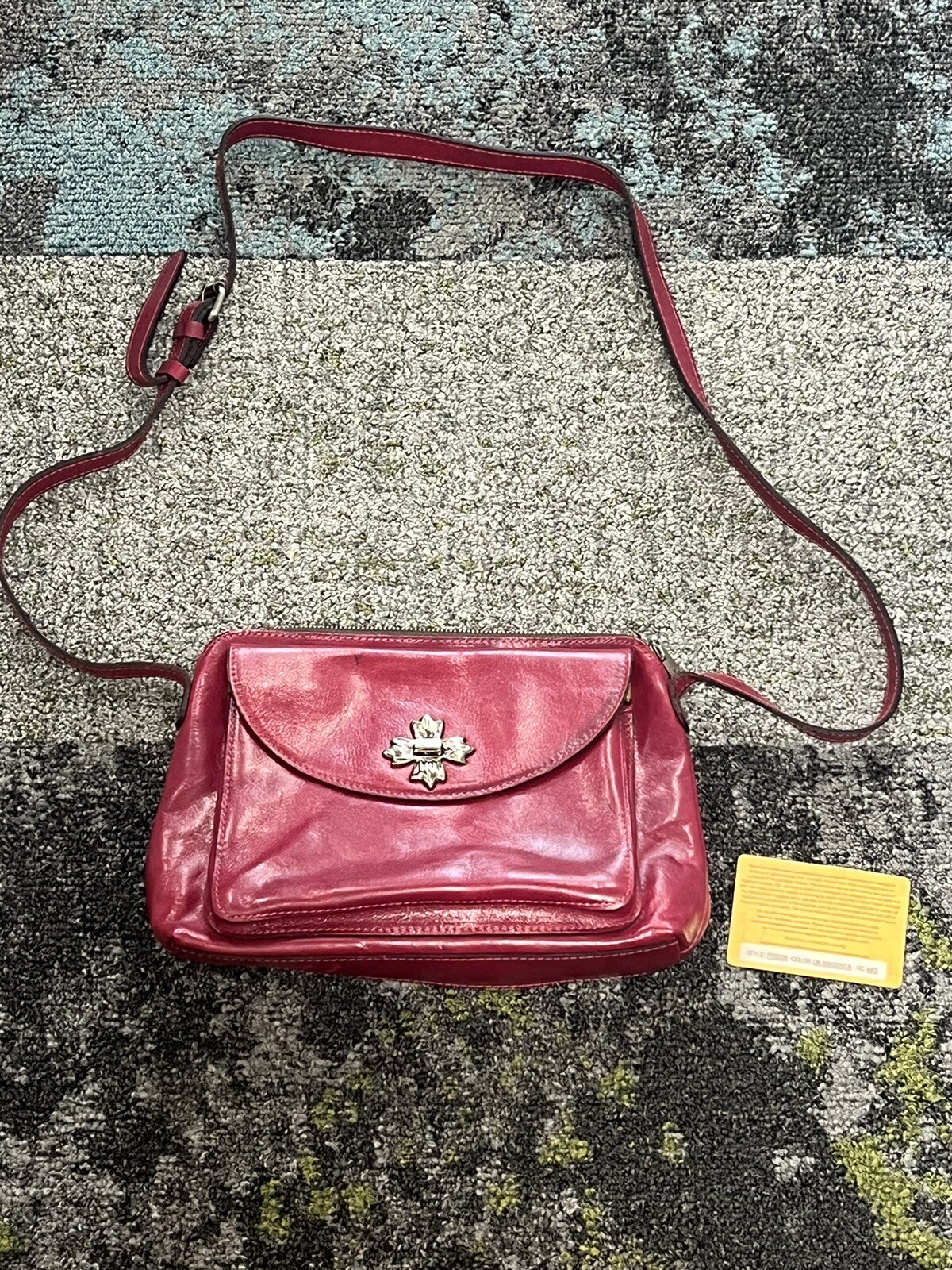 Patricia Nash Salina Crossbody Bag Dark Magenta Purse