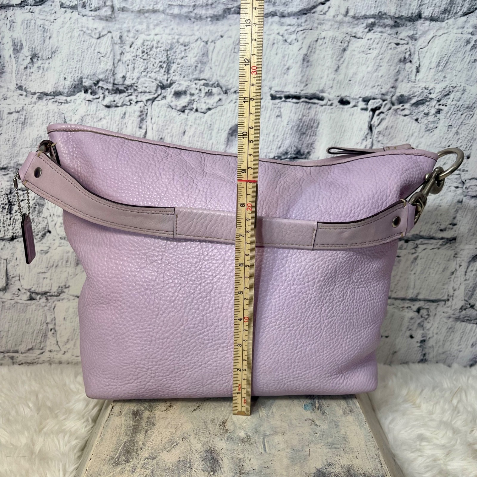 Vintage Coach Sarah Hobo Bag F13094 Leather Shoulder Purse Y2k Lavender