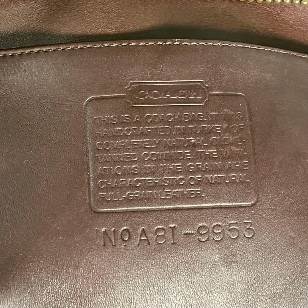Rare Old Coach Grained Leather Leather Bucket Style Shoulder Bag FROM JAPAN