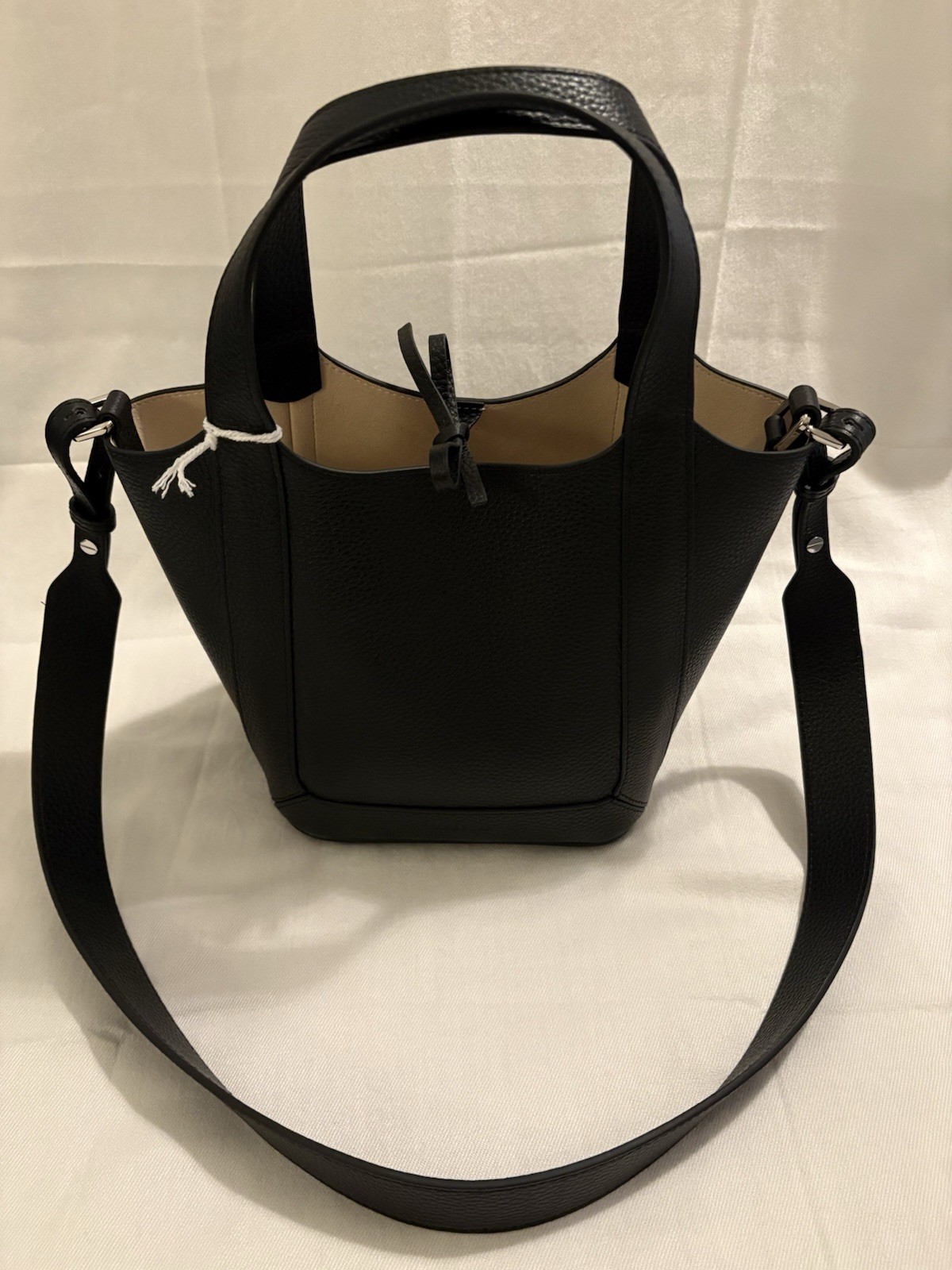 NWT The Horse Alexi Tote Black Pebbled Leather Crossbody Shoulder Bag $260