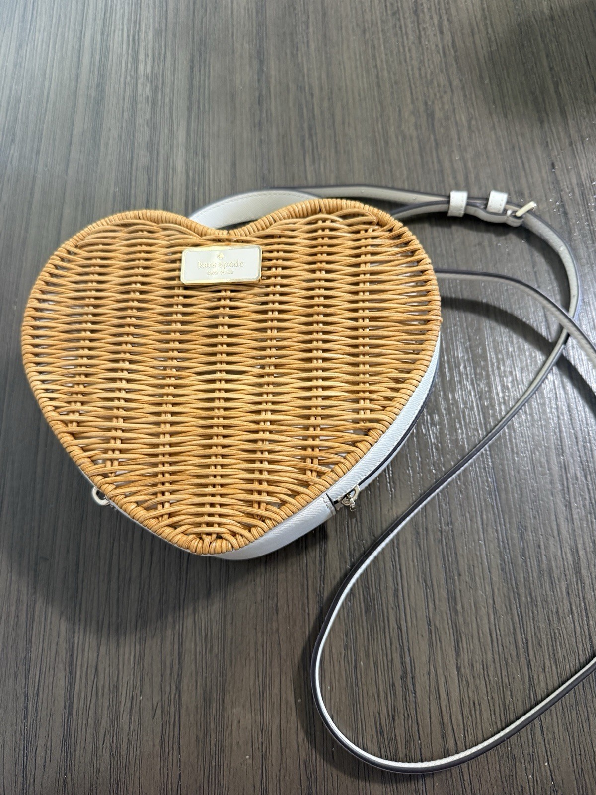 Kate Spade LOVE SHACK ❤️Wicker Saffiano Leather Purse/Crossbody Bag-RARE!