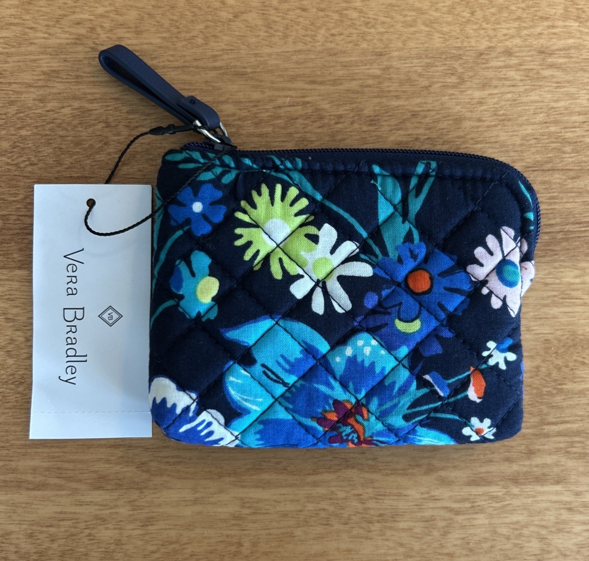 Vera Bradley Iconic Coin Purse Soft Cotton in Moonlight Garden 23271-N13 NWT