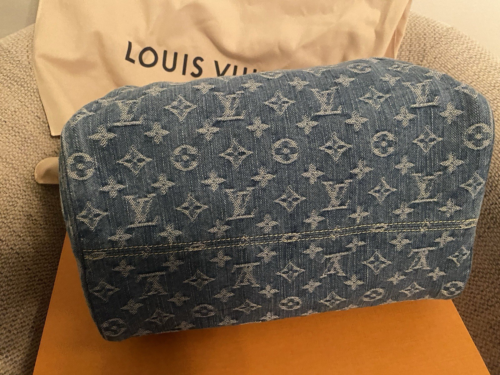 Louis Vuitton denim soft speedy 30