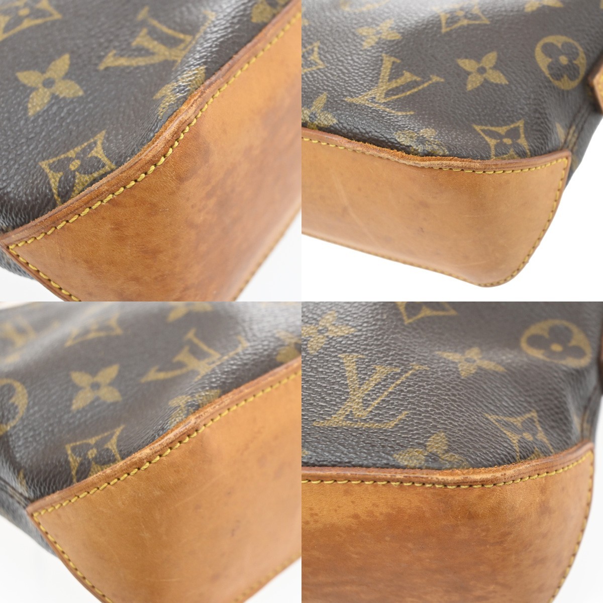 LOUIS VUITTON Logo Trotteur Shoulder Bag Monogram Leather Brown M51240 76YJ280