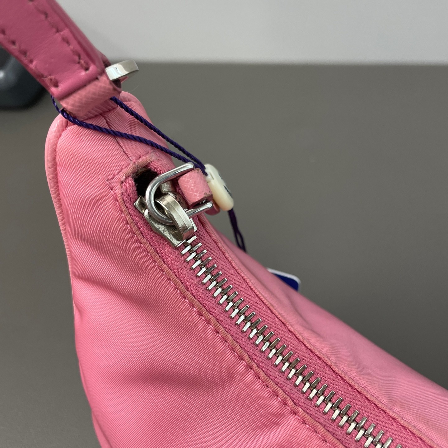Prada Pre-Owned Authentic Underarm Bag Pink Nylon Free Tracked Shipping