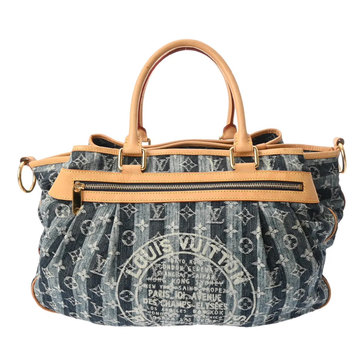 Louis Vuitton Cabas M95336 Handbag Monogram Denim Blue #WB1737