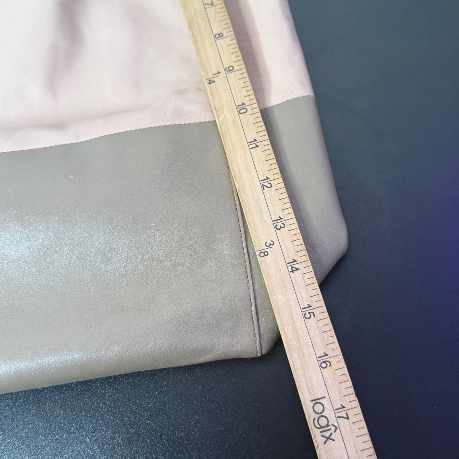 Celine Horizontal Bi Color Cabas Tote Bag Minimalist Quiet Luxury Neutral Purse