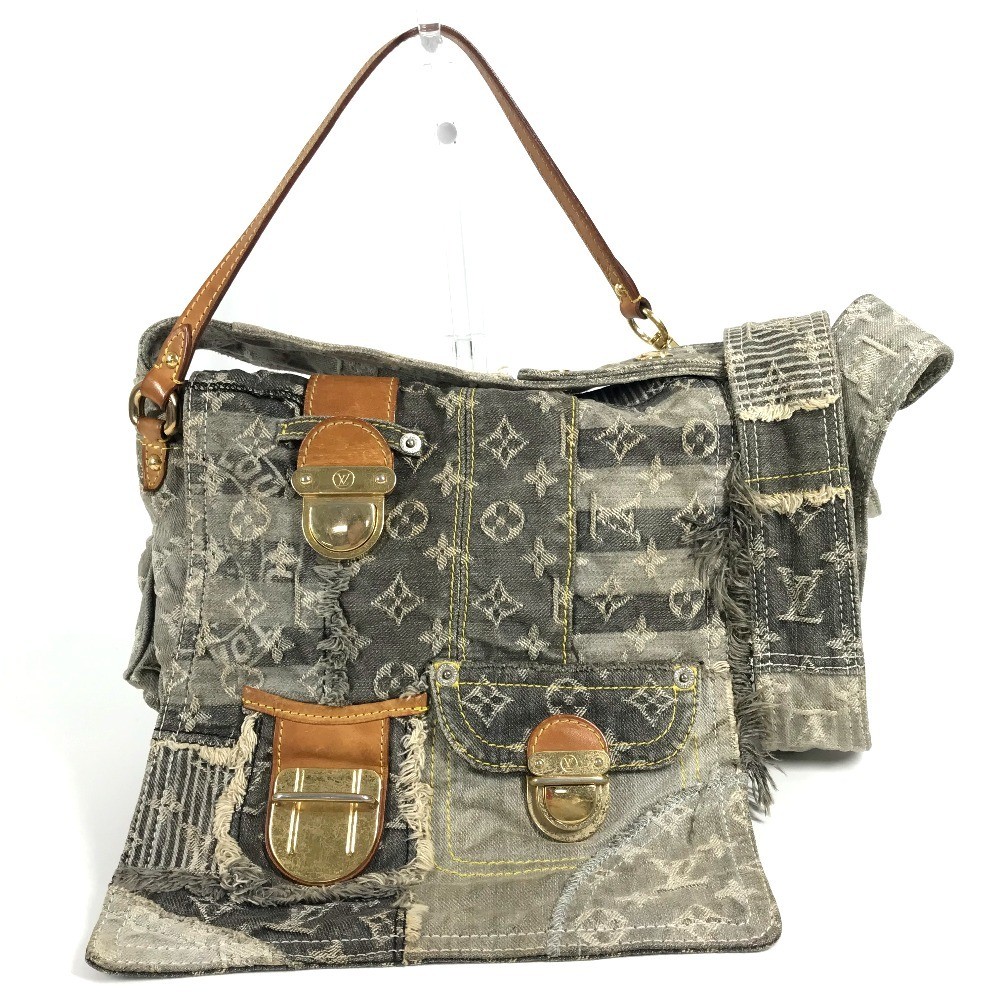 LOUIS VUITTON M95375 MonogramDenim Patchwork Posty Bag Shoulder Bag