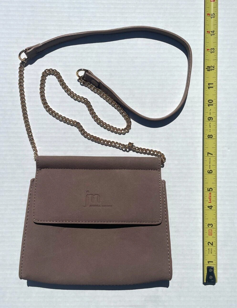 Jessica Moore Fawn Suede SM Crossbody Handbag Purse