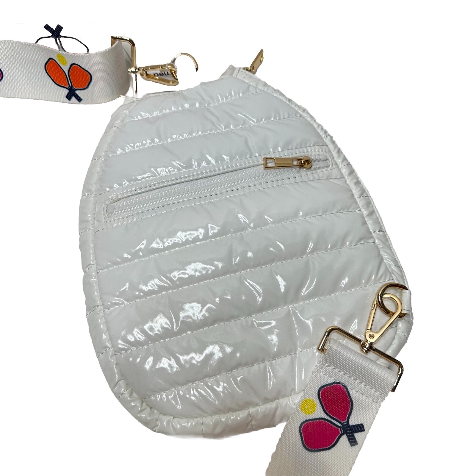 Womens Ah Dorned Shoulder Crossbody Bag Purse Tennis Racquet Puff Purse NEW